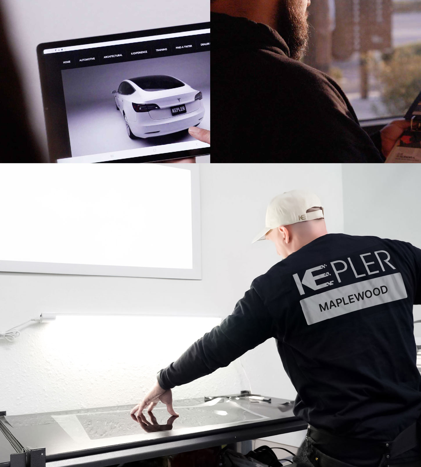 Window Tinting Specialist Cutting Film in Maplewood, New Jersey