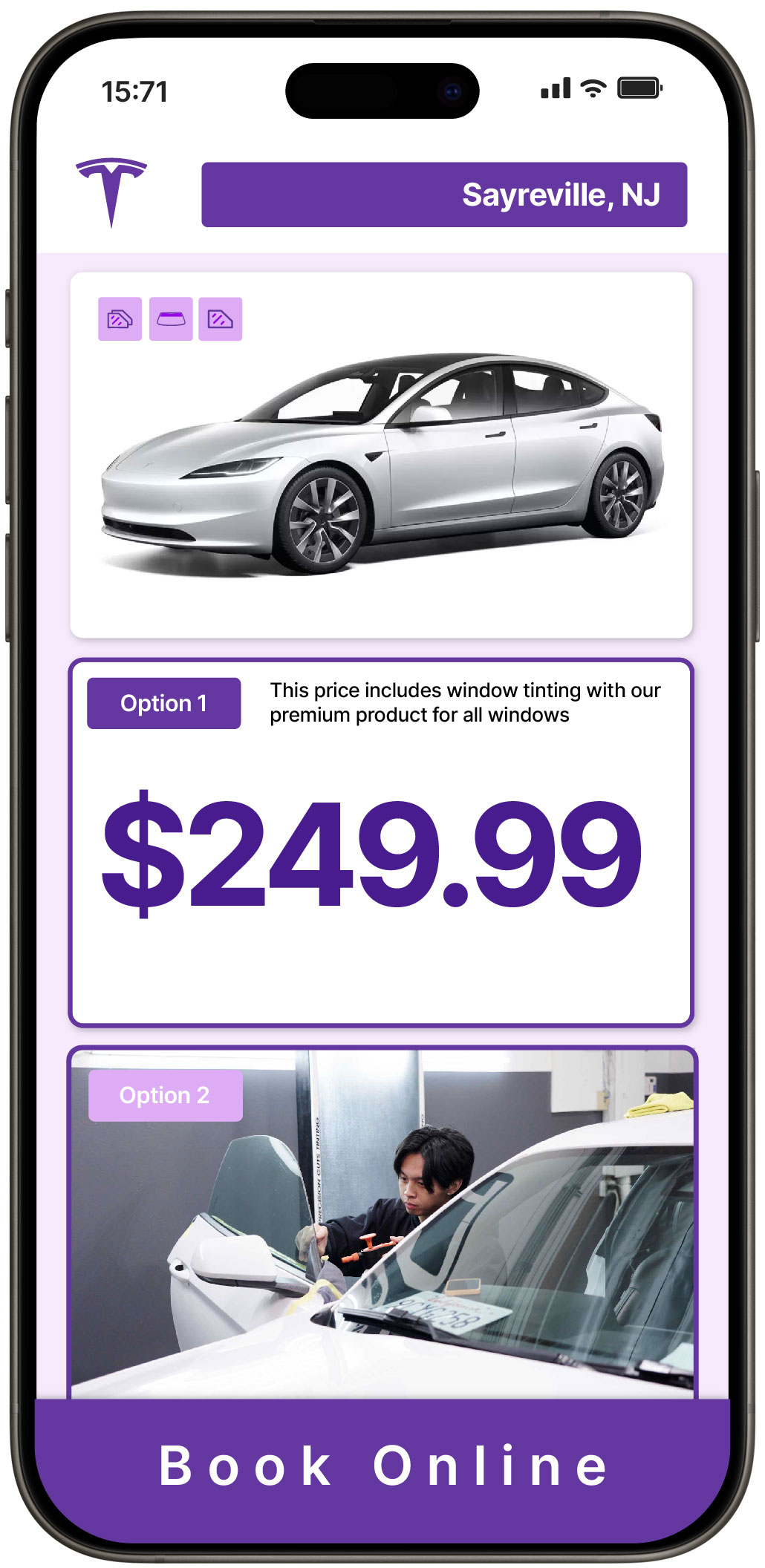 View Affordable Tesla Window Tinting Costs in Sayreville, New Jersey