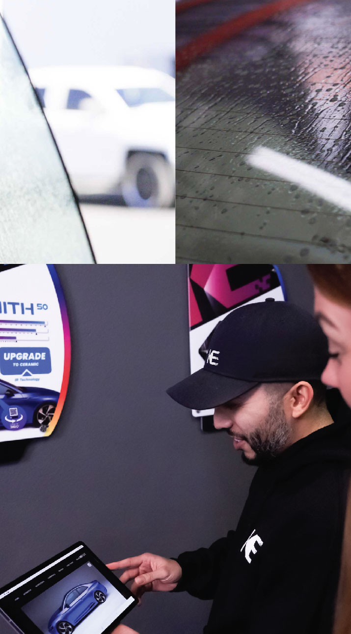 Kepler Dealer Showing Car Window Film Options to Customer in Grand Island, Nebraska