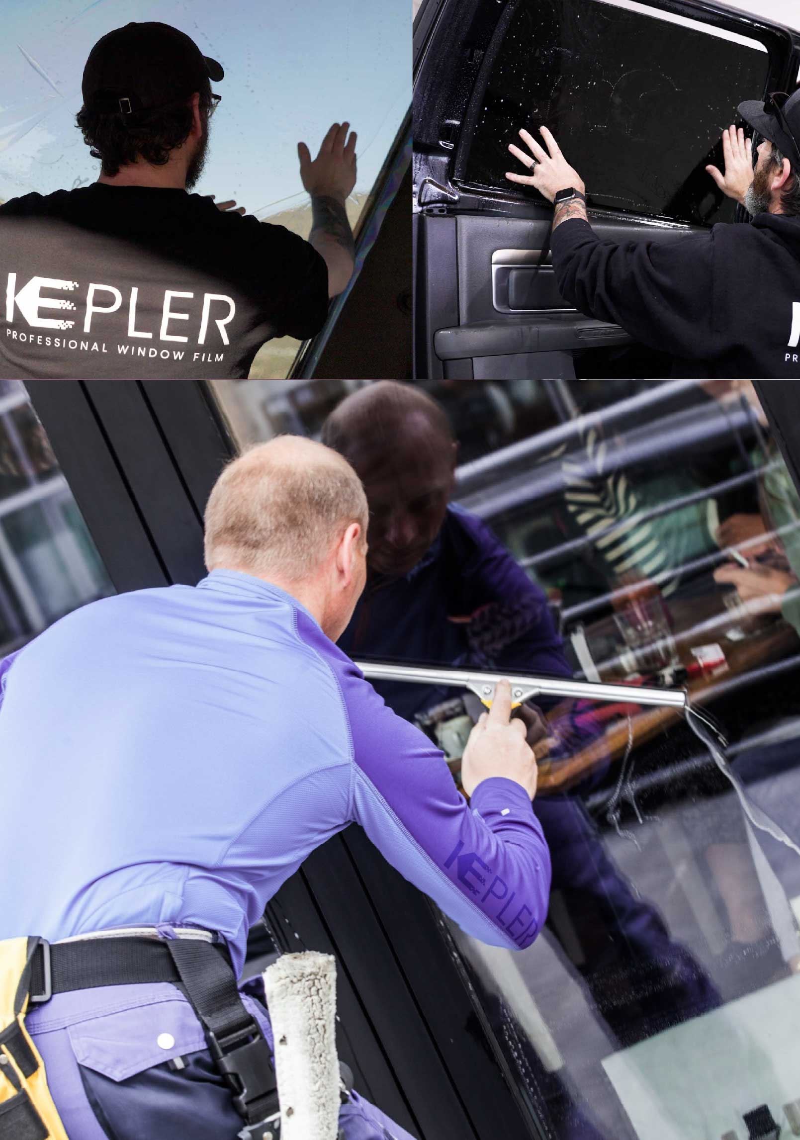 Kepler Professional Applying Anti-Graffiti Window Film to a Brownwood Shop Front