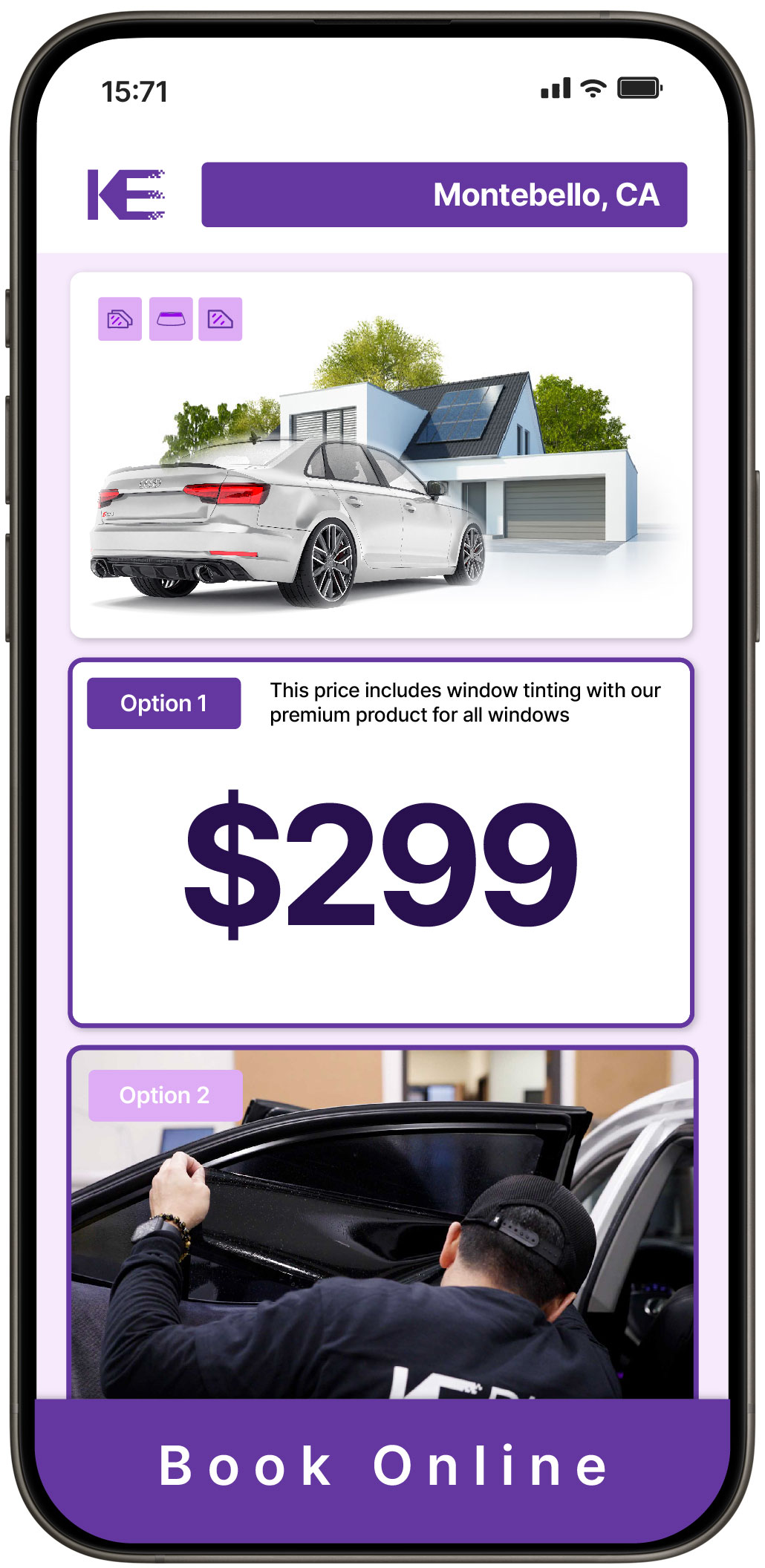 View Affordable Tesla Window Tinting Costs in Valencia, California