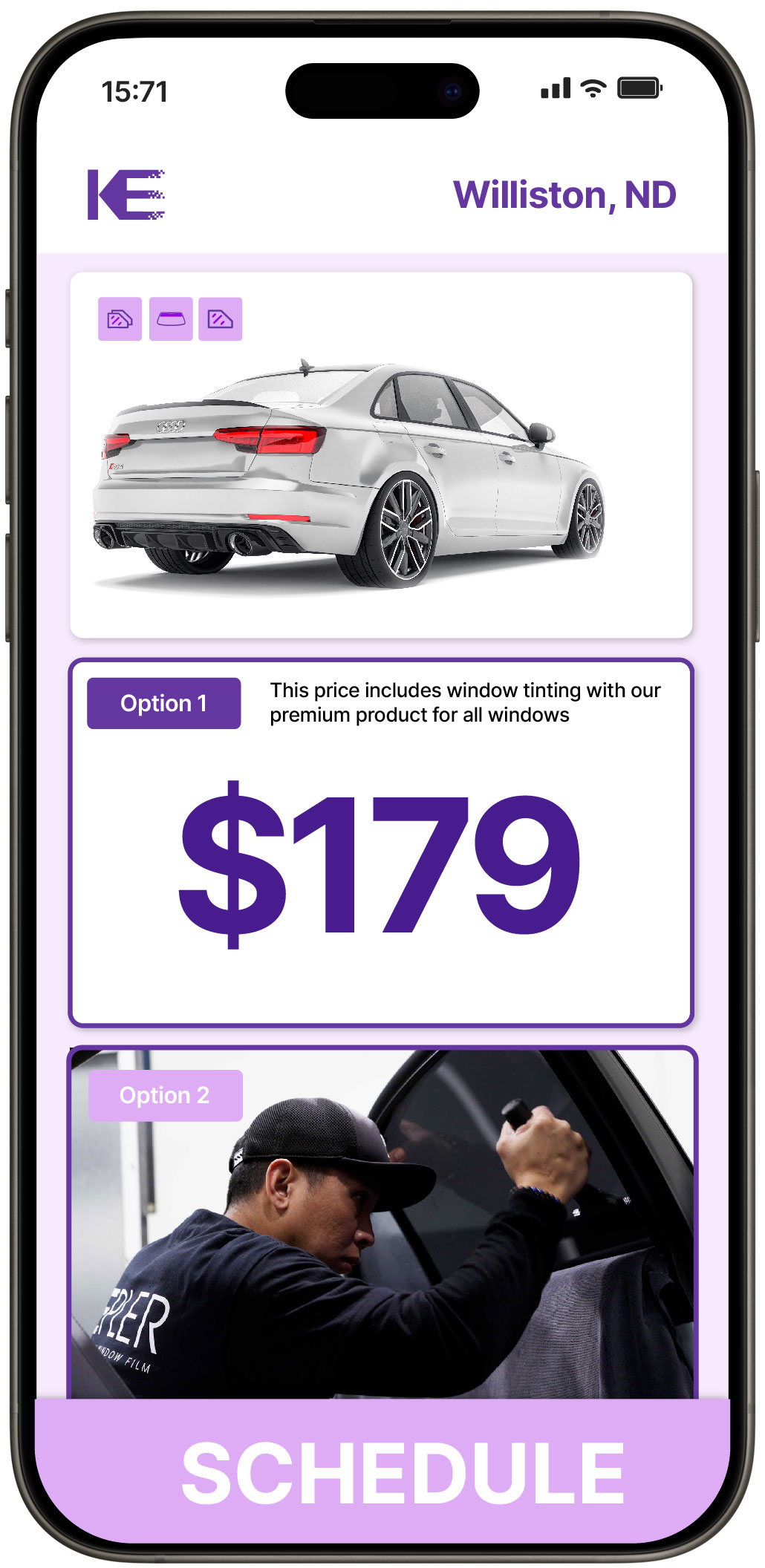 View Competitive Car Window Tinting Prices in Williston, North Dakota