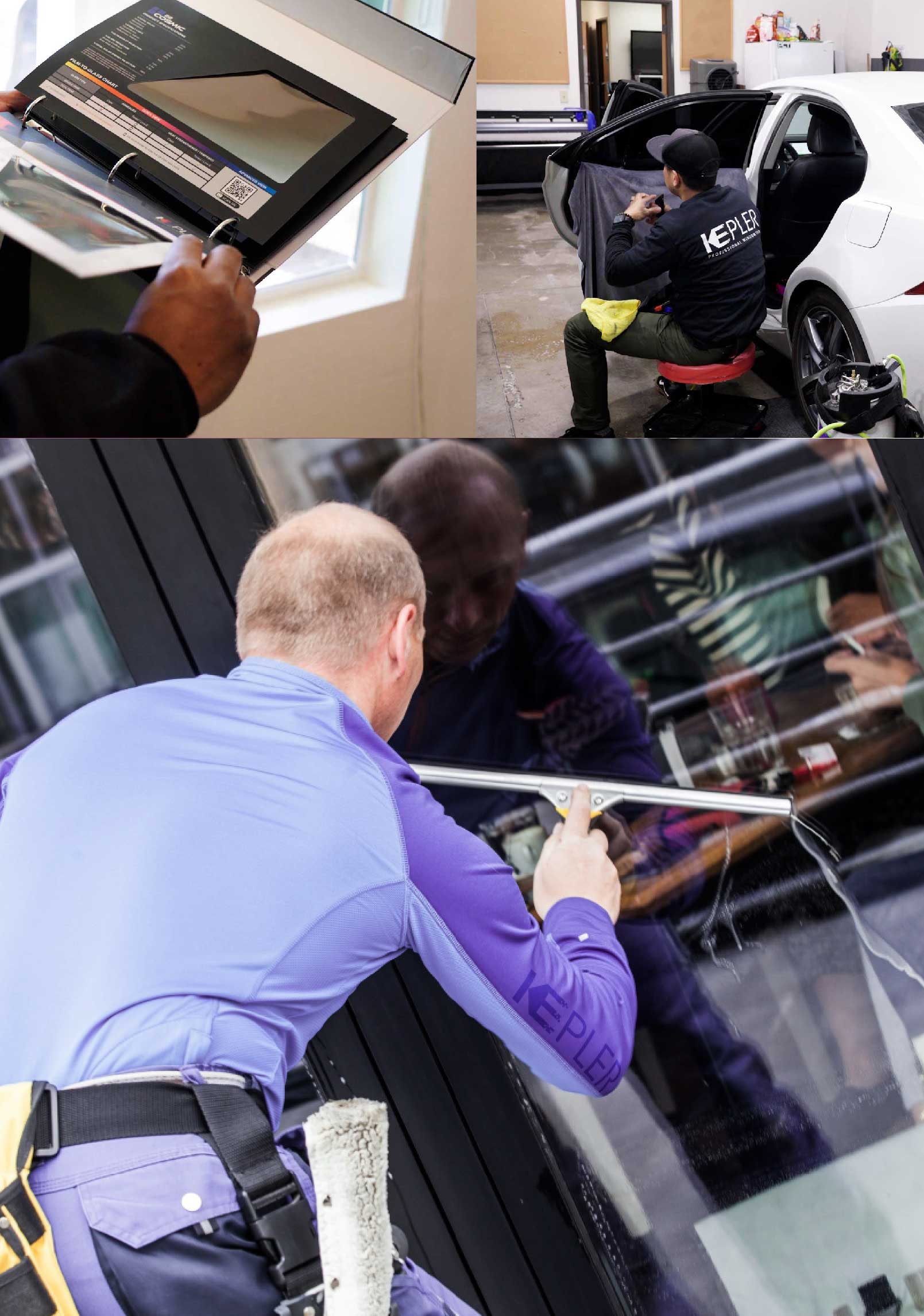 Kepler Expert Applying Anti-Graffiti Window Film to a Honolulu Shop Front