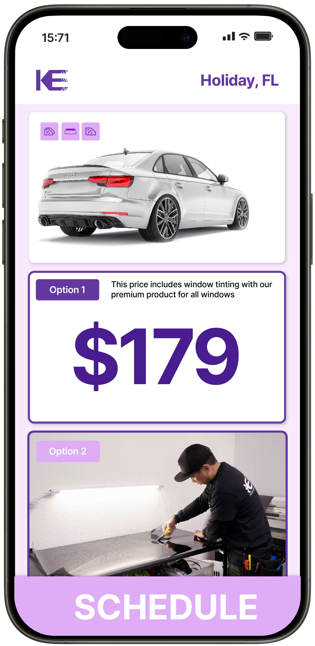 View Competitive Car Window Tinting Costs in Holiday, Florida