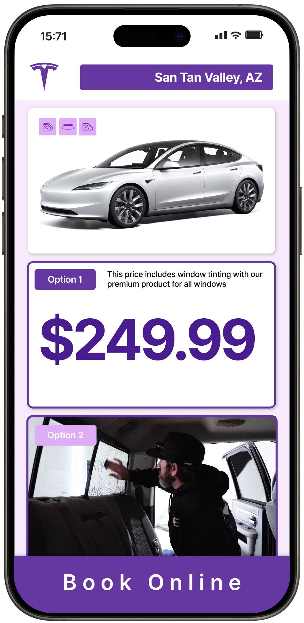 View Competitive Tesla Window Tinting Costs in San Tan Valley, Arizona