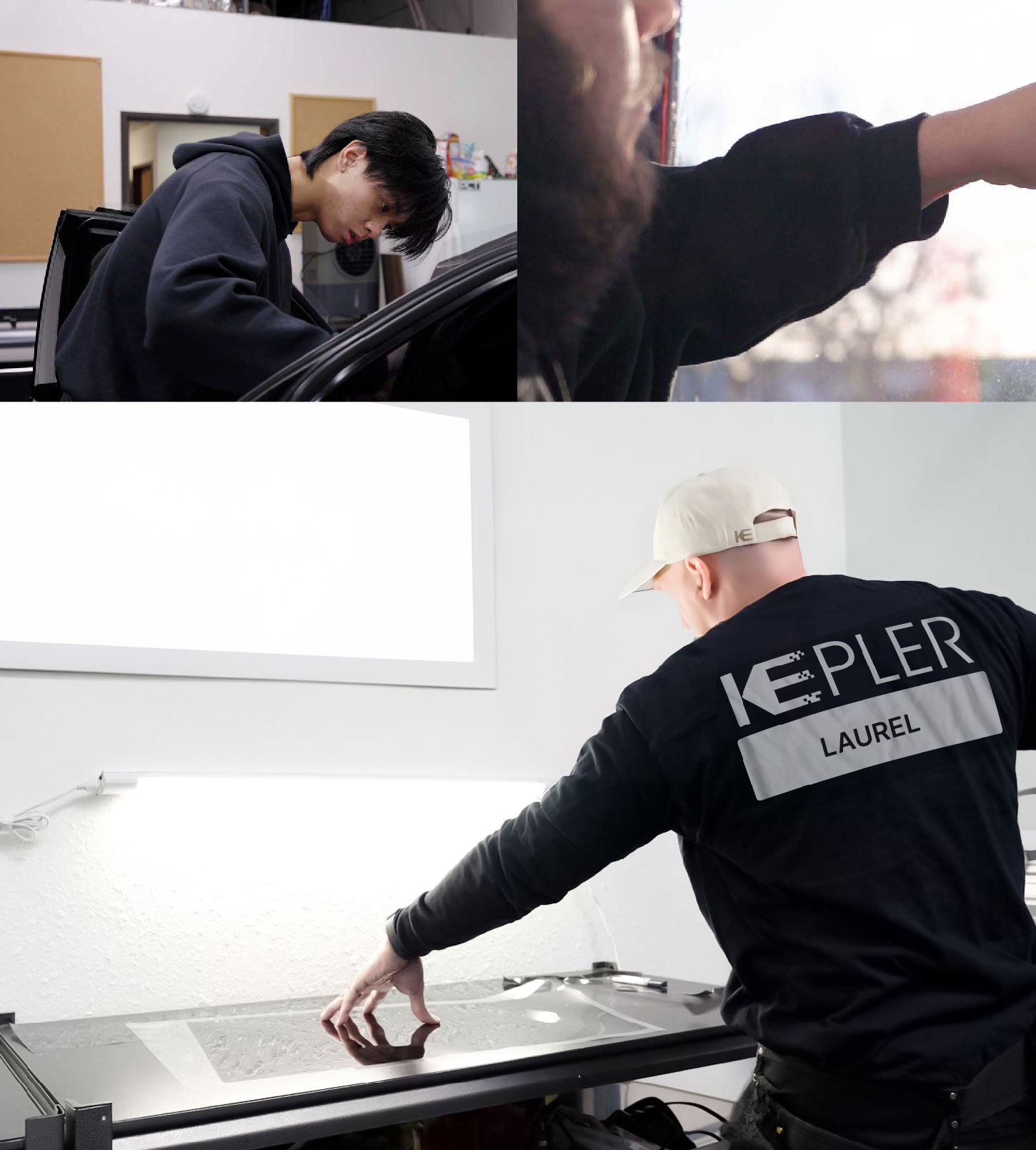Window Tinting Specialist Cutting Film in Laurel, Maryland