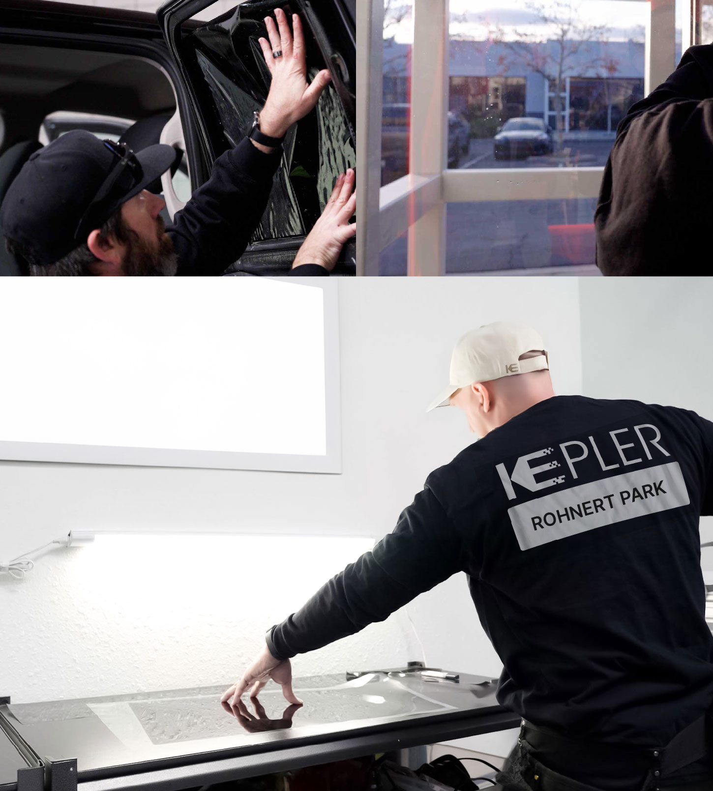 Window Tinting Specialist Cutting Film in Rohnert Park, California