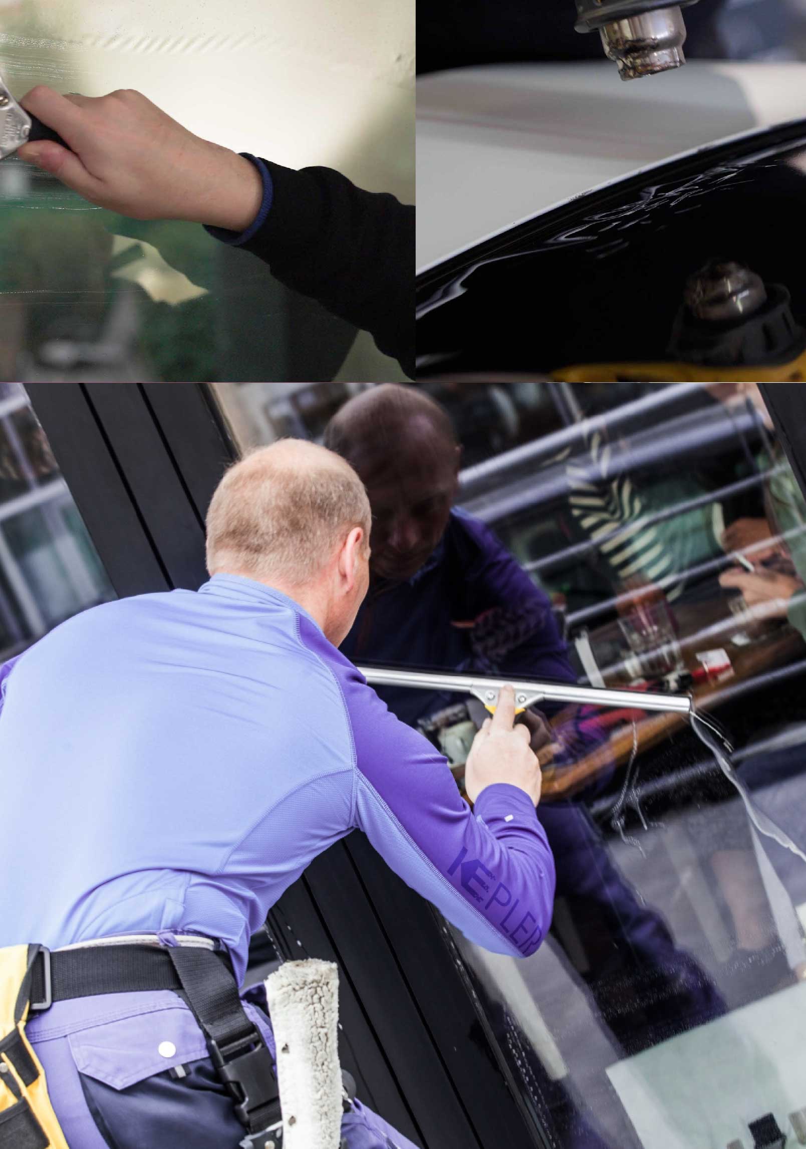 Kepler Professional Applying Anti-Graffiti Window Film to a Vero Beach Shop Front