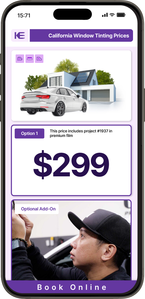 View Competitive Car Window Tinting Prices in California