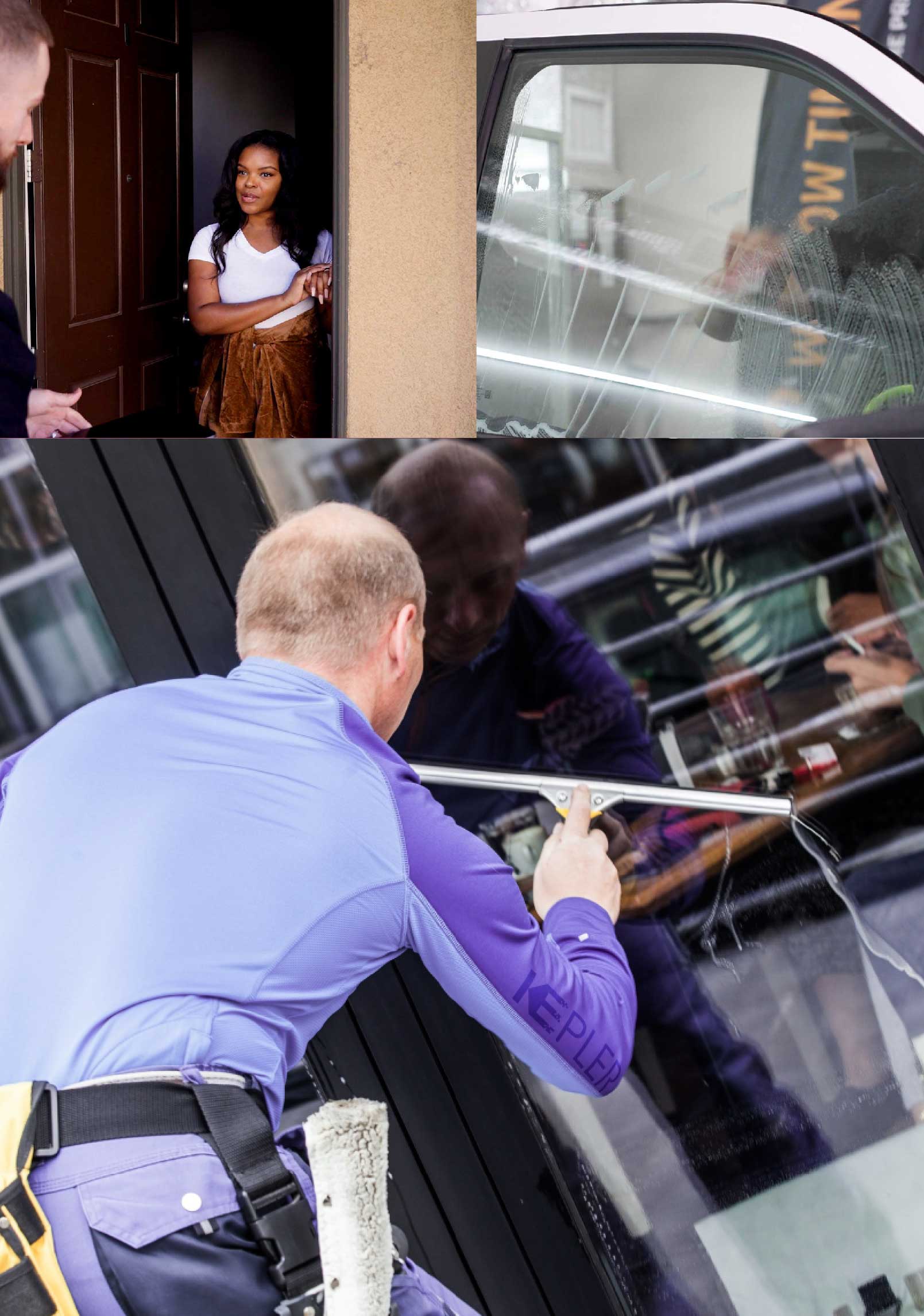 Kepler Expert Applying Anti-Graffiti Window Film to a The Colony Shop Front
