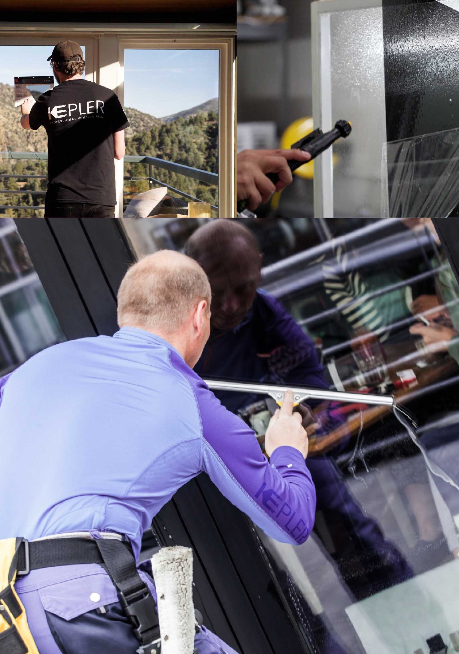 Kepler Expert Applying Anti-Graffiti Window Film to a Brick Shop Front