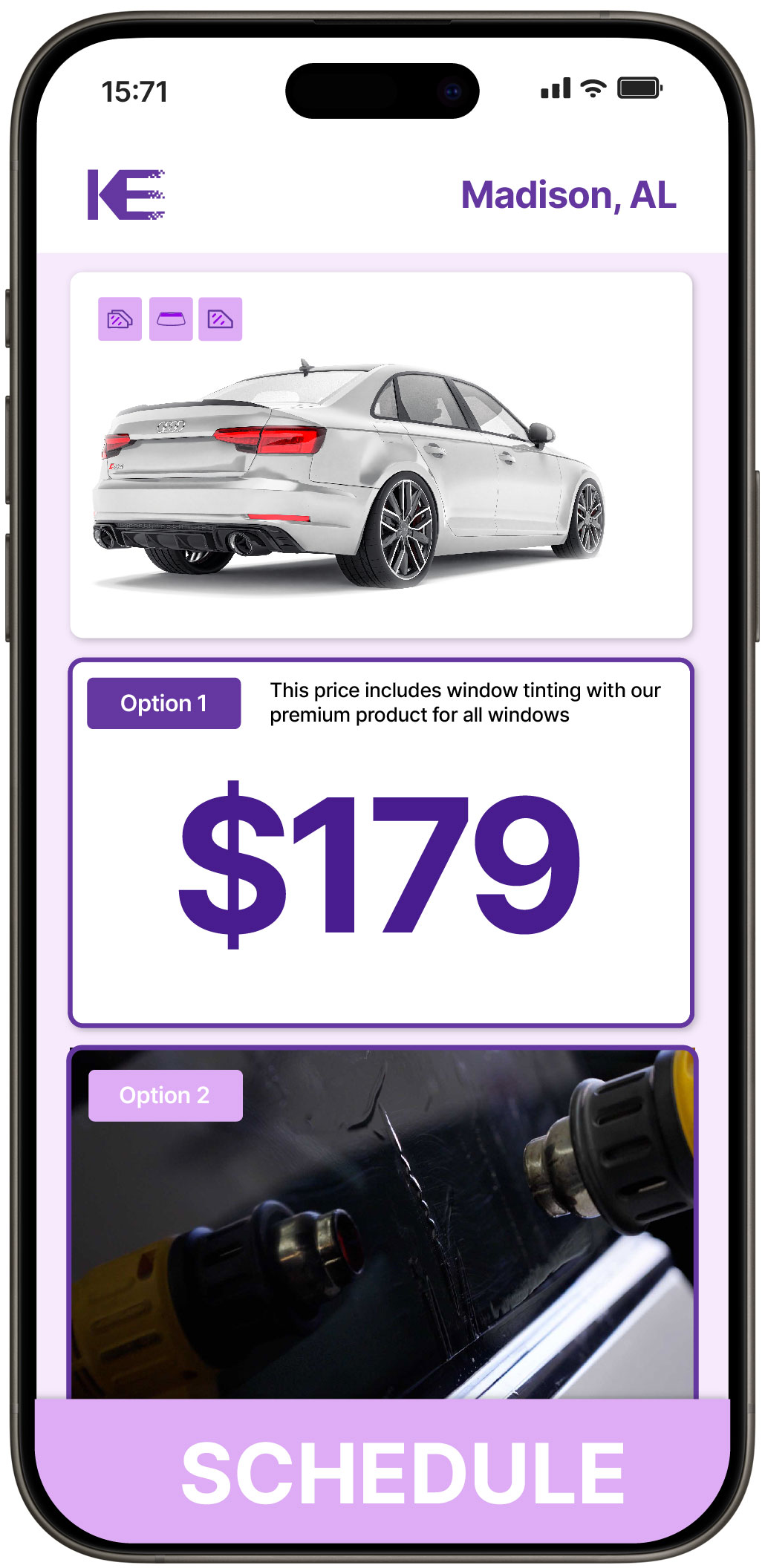 View Competitive Car Window Tinting Prices in Madison, Alabama