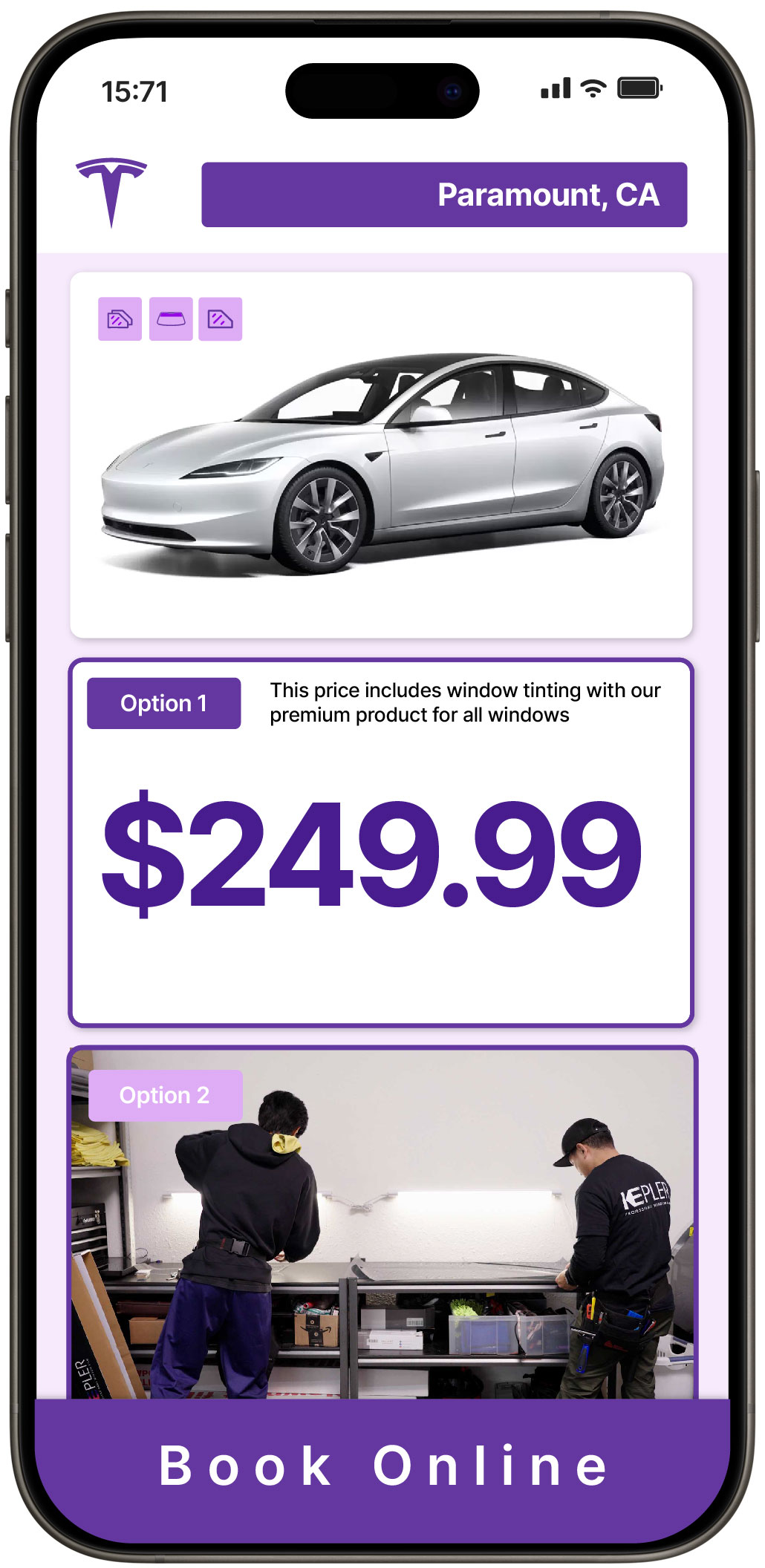 View Reasonable Tesla Window Tinting Costs in Paramount, California