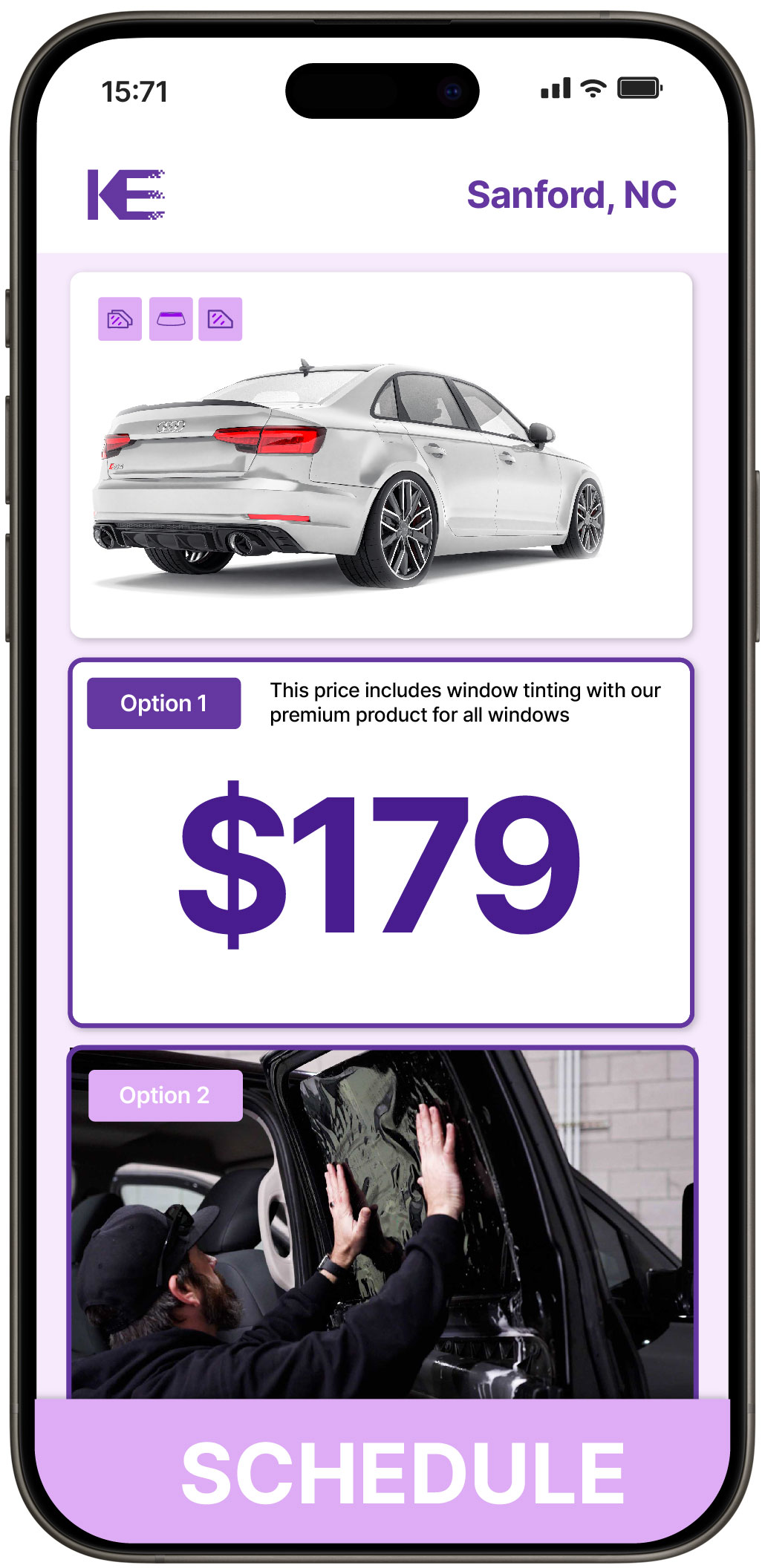 View Competitive Car Window Tinting Rates in Sanford, North Carolina