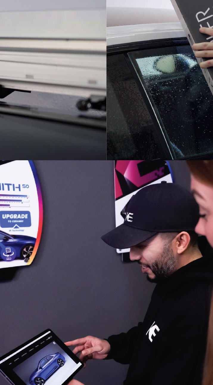 Kepler Dealer Showing Car Window Film Options to Customer in Middletown, New Jersey