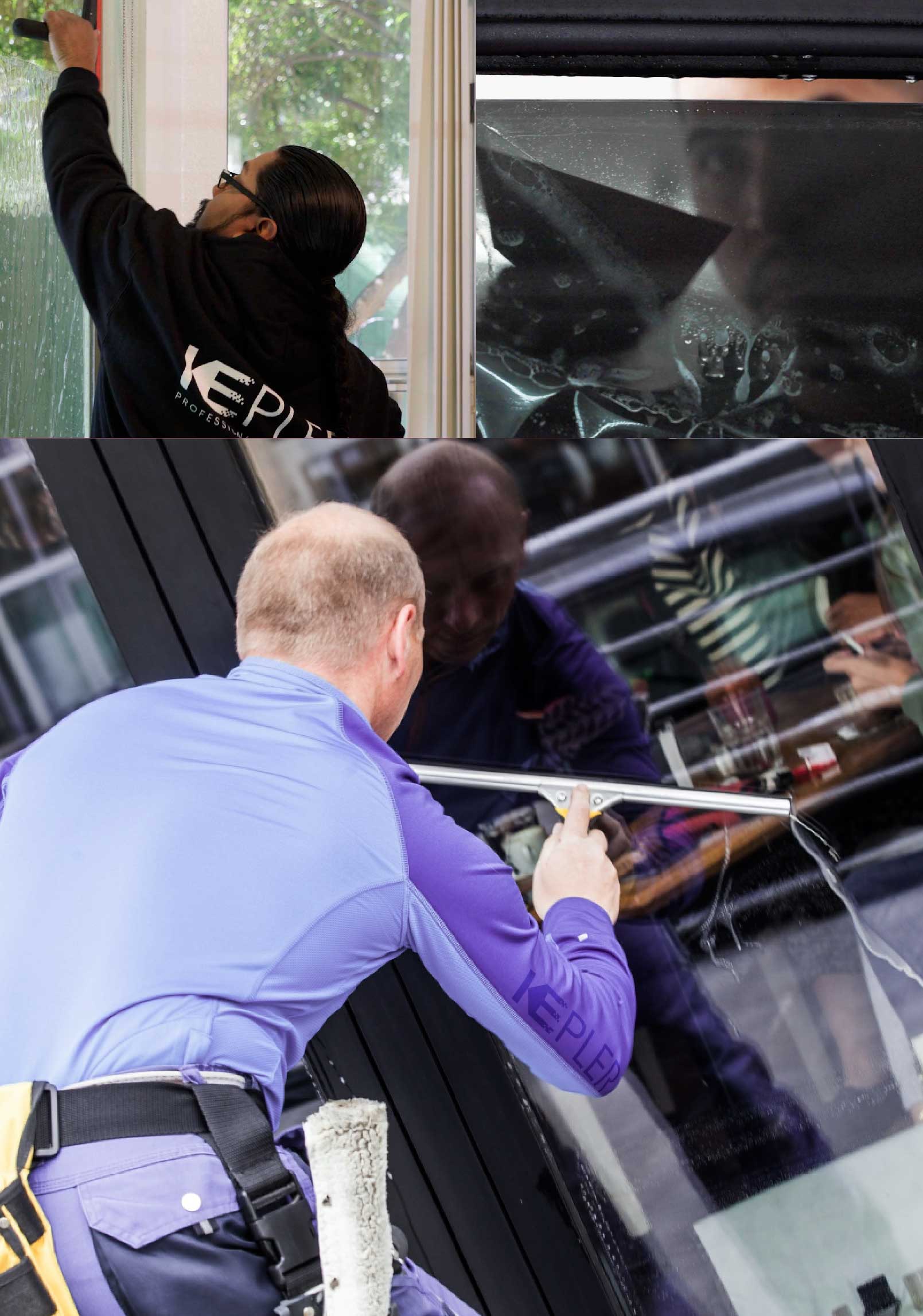 Kepler Skilled Applying Anti-Graffiti Window Film to a Carlsbad Shop Front