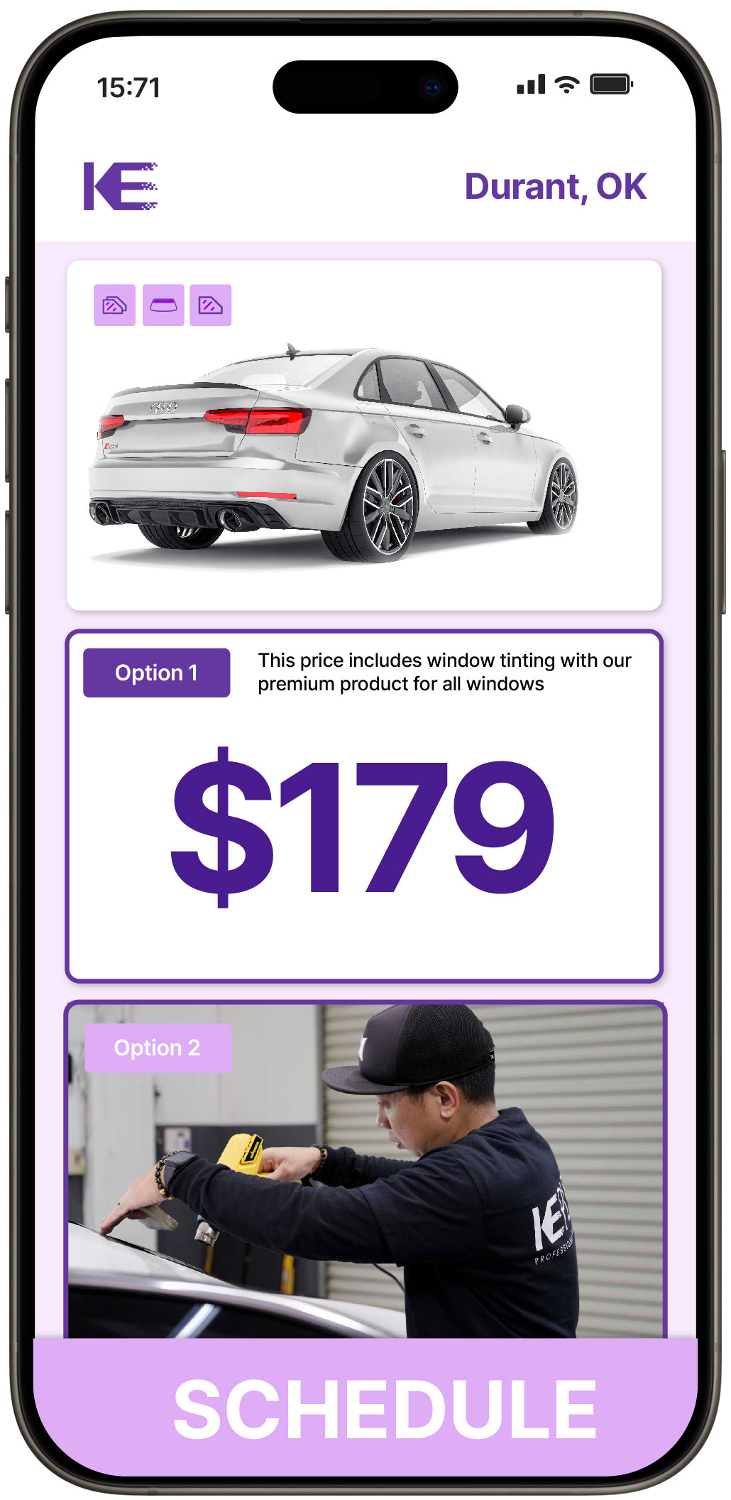 View Competitive Car Window Tinting Rates in Durant, Oklahoma