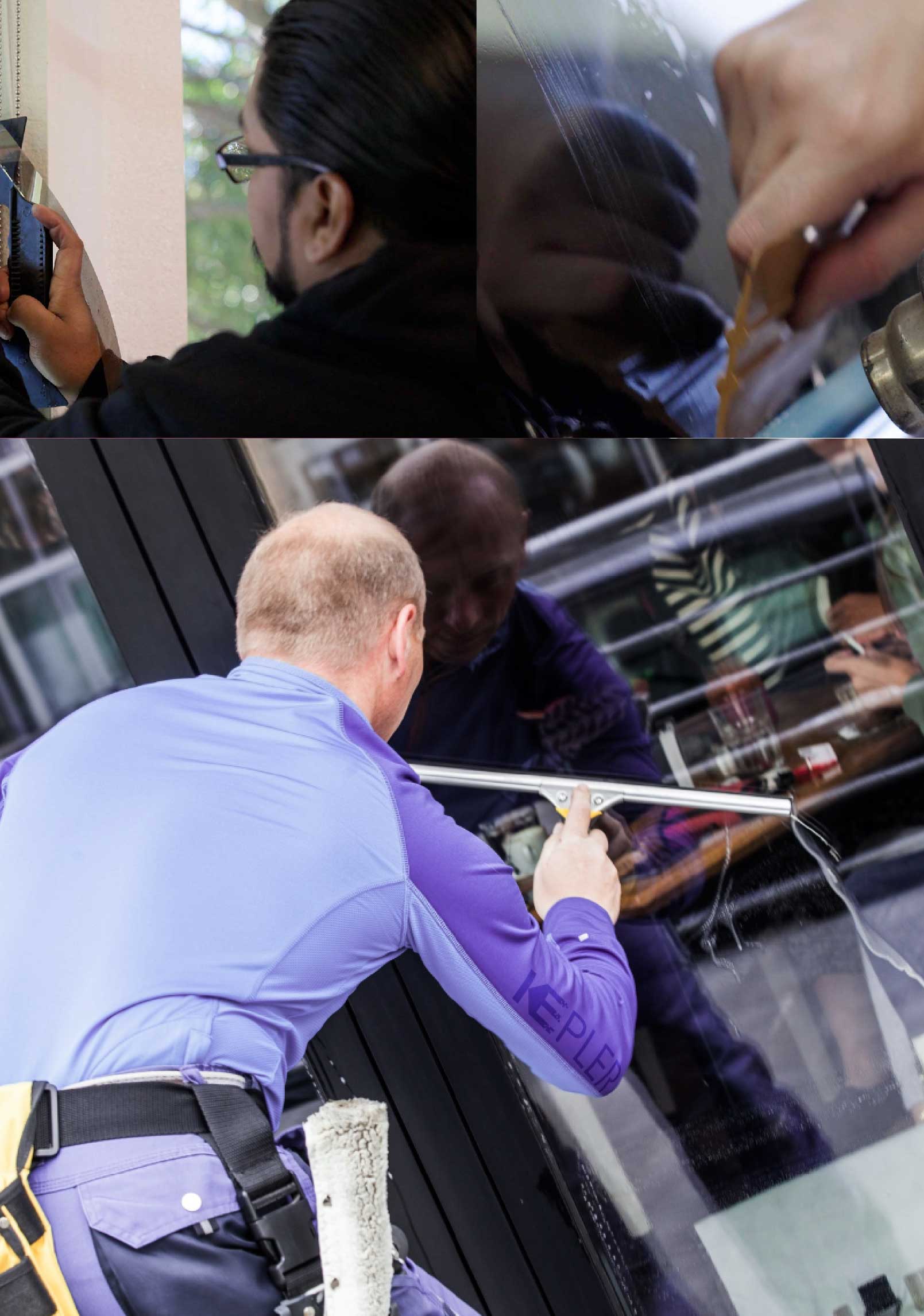 Kepler Expert Applying Anti-Graffiti Window Film to a Philadelphia Shop Front