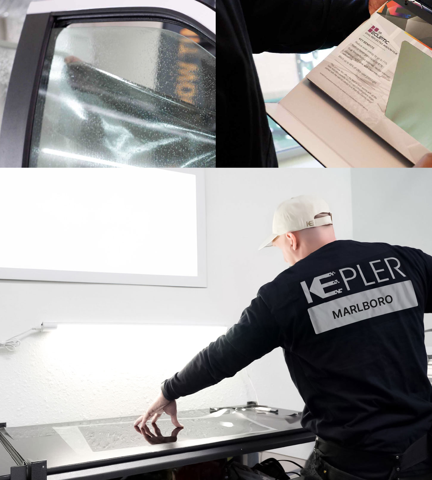 Window Tinting Specialist Cutting Film in Marlboro, New Jersey