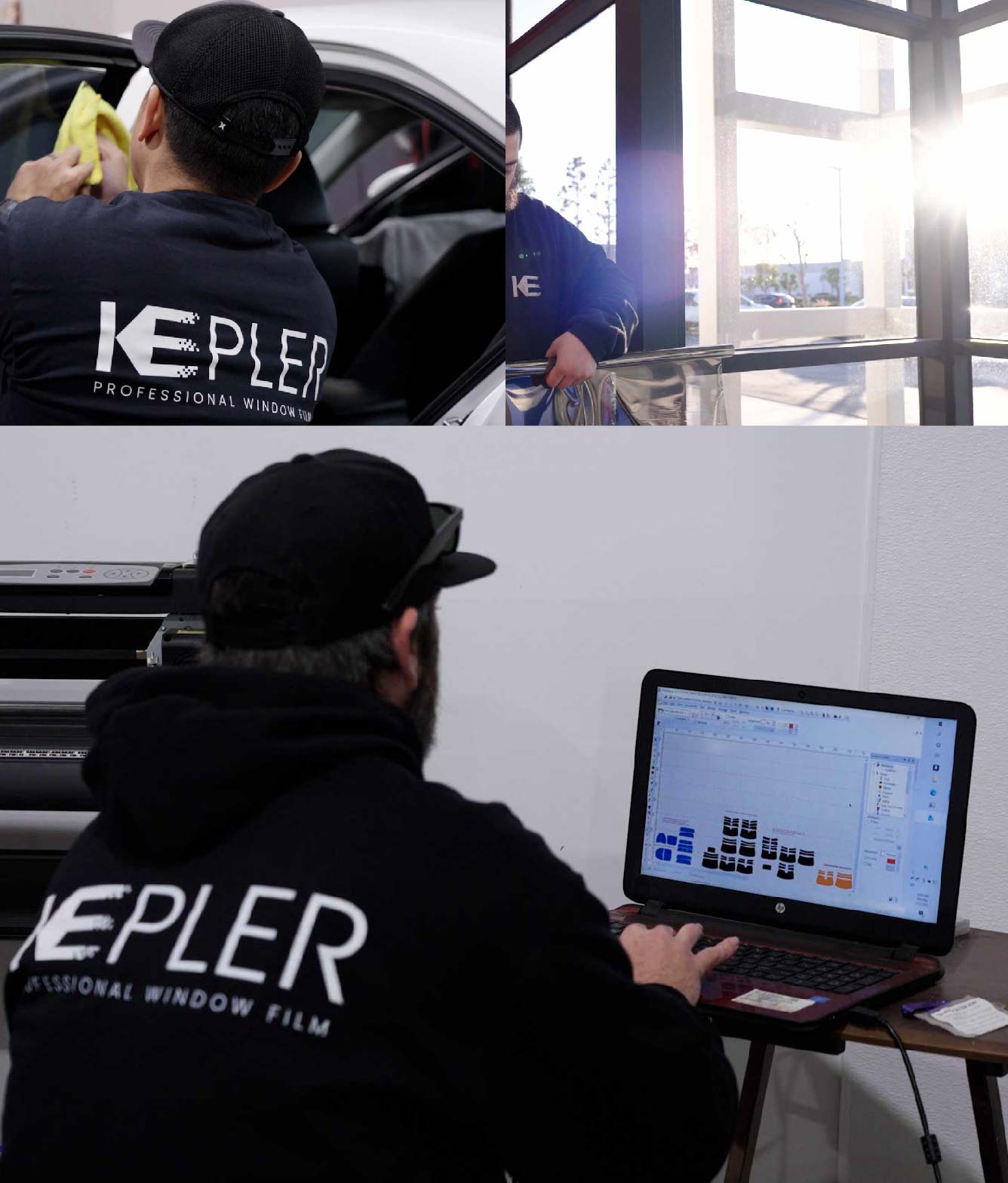 Ceramic Window Tinting Expert Cutting Film in Hobbs, New Mexico