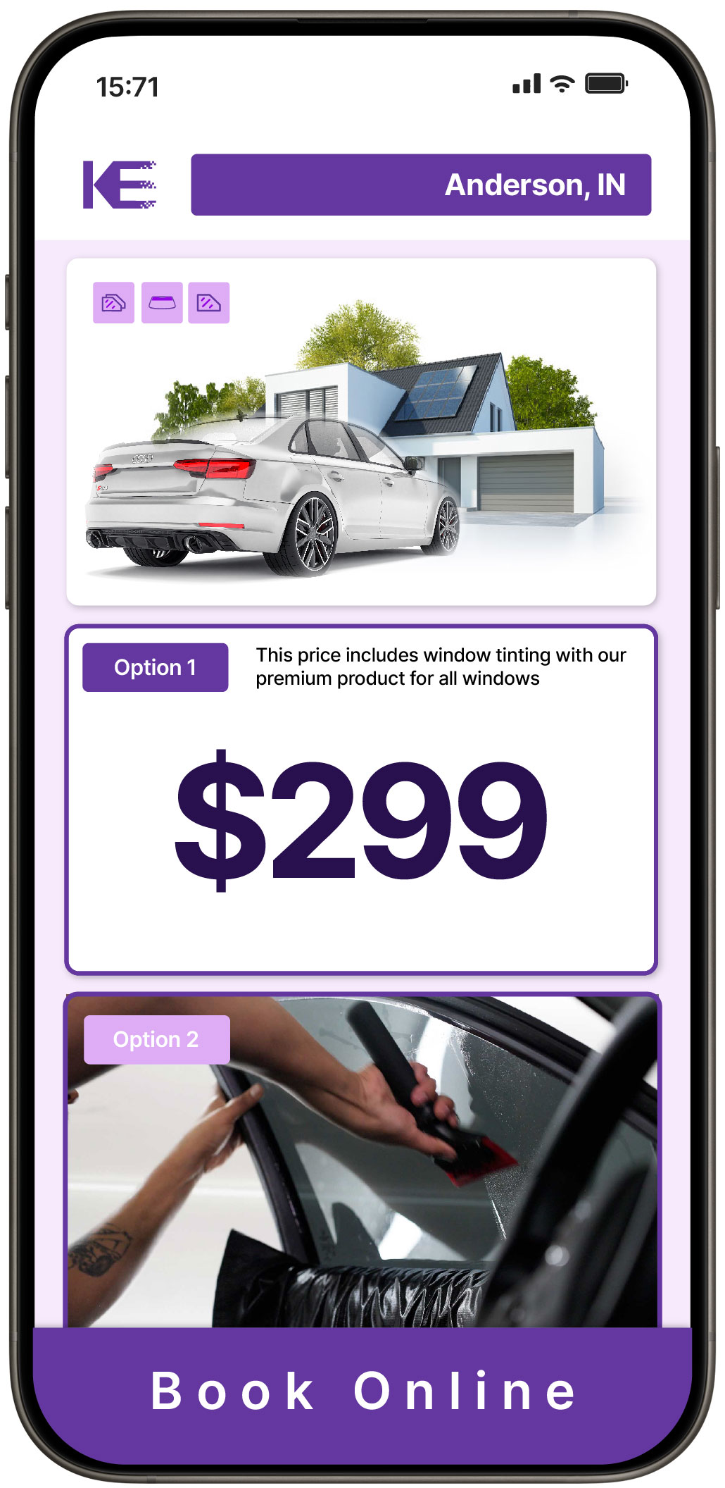 View Competitive Tesla Window Tinting Costs in Fishers, Indiana