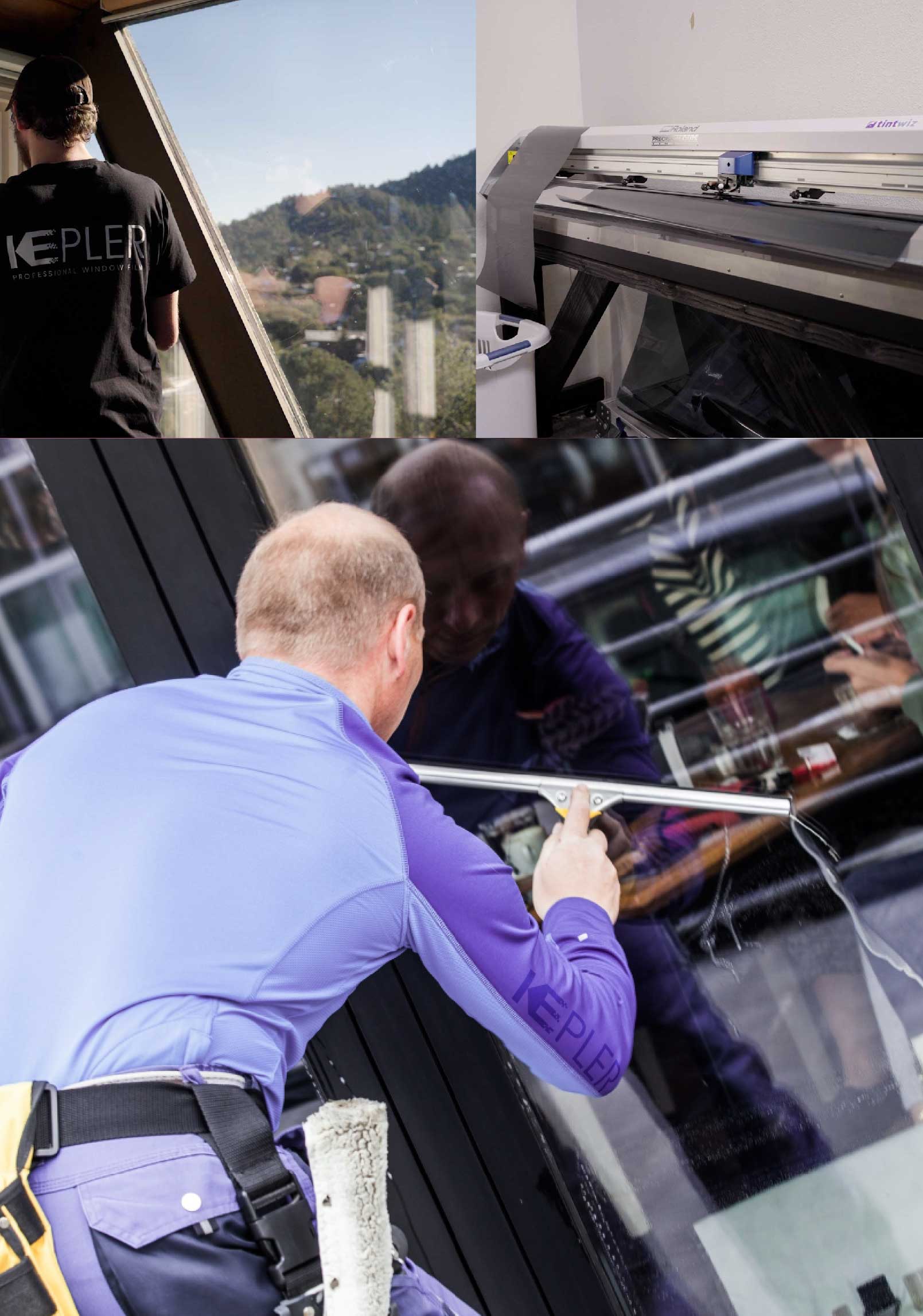 Kepler Expert Applying Anti-Graffiti Window Film to a Lawrenceville Shop Front