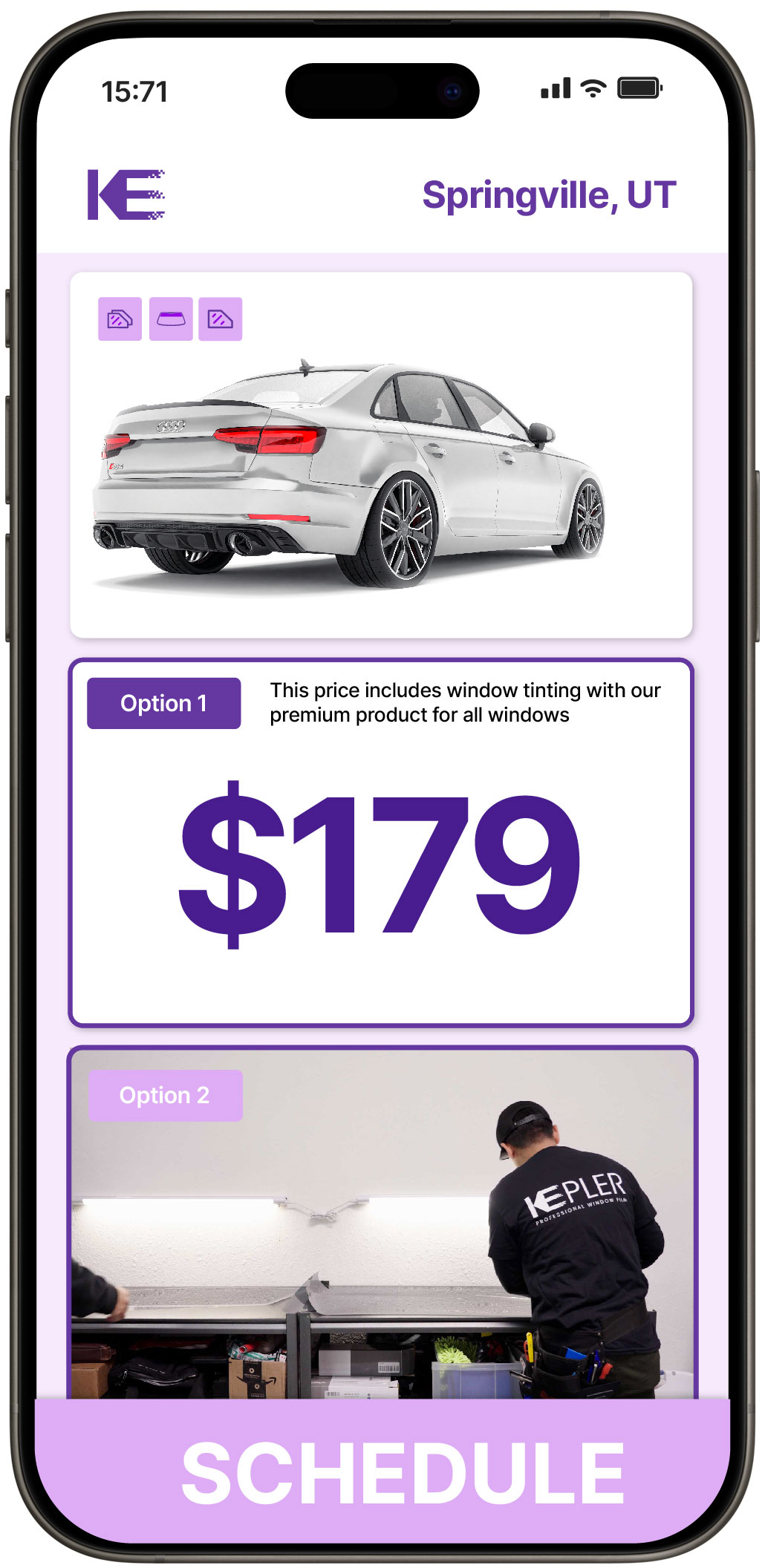 View Competitive Car Window Tinting Prices in Springville, Utah