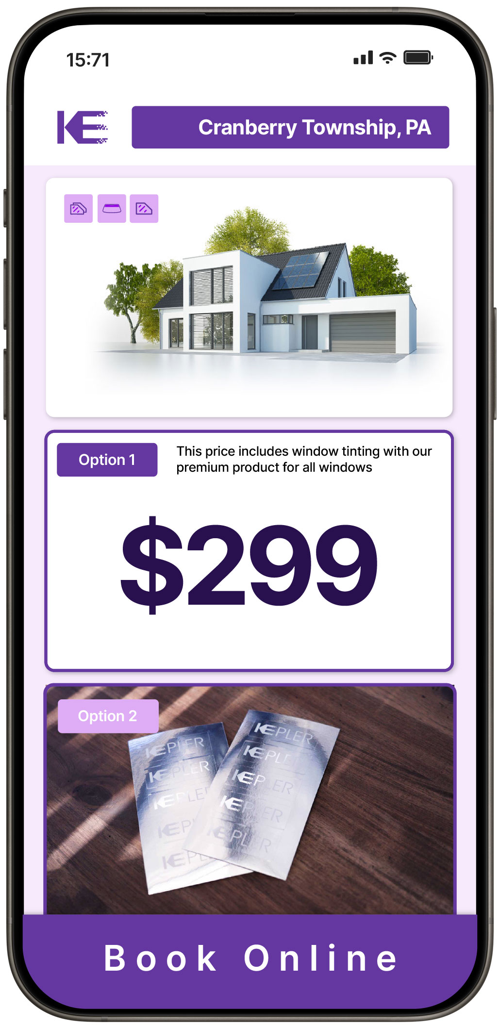View Competitive Home Window Tinting Prices in Cranberry Township, Pennsylvania