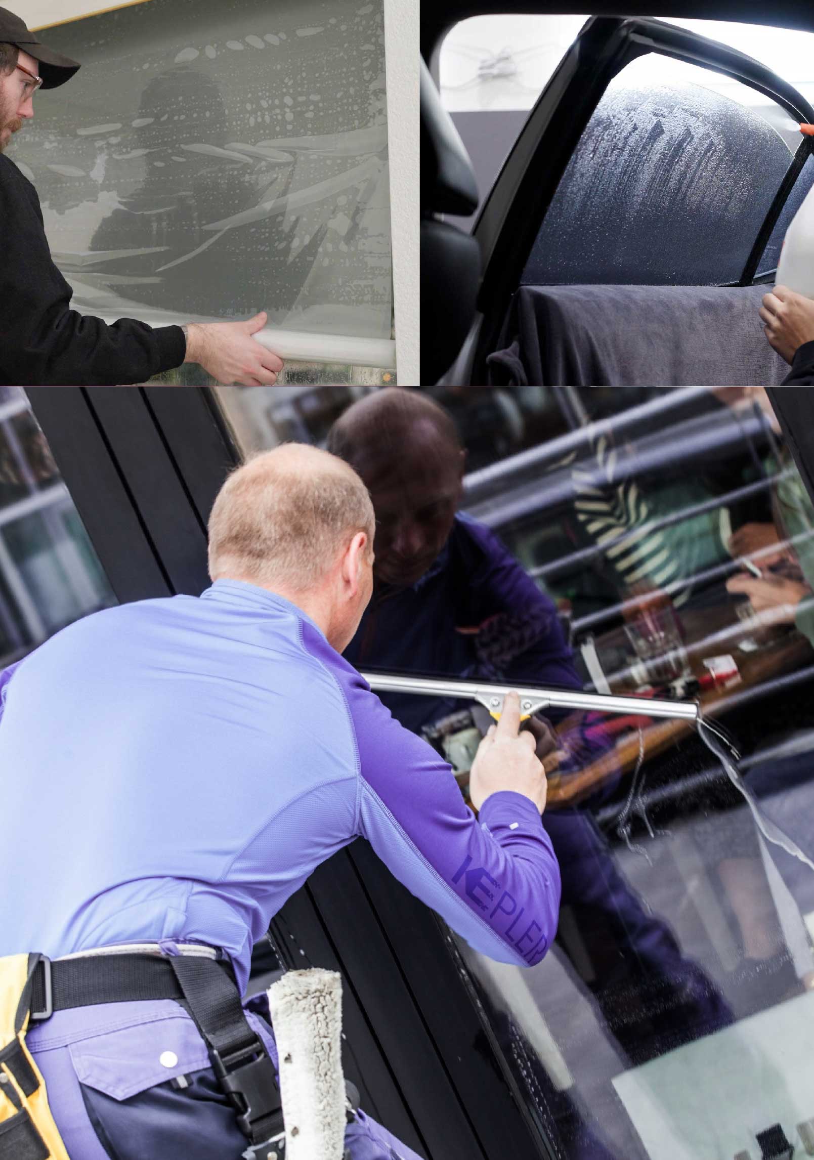 Kepler Expert Applying Anti-Graffiti Window Film to a San Jose Shop Front