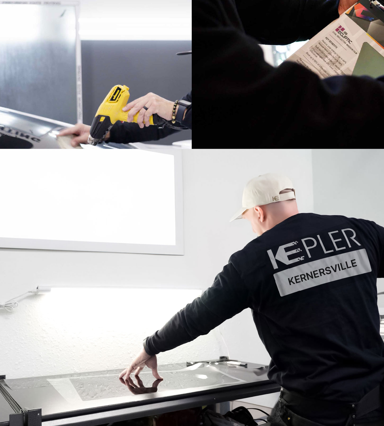 Window Tinting Specialist Cutting Film in Kernersville, North Carolina