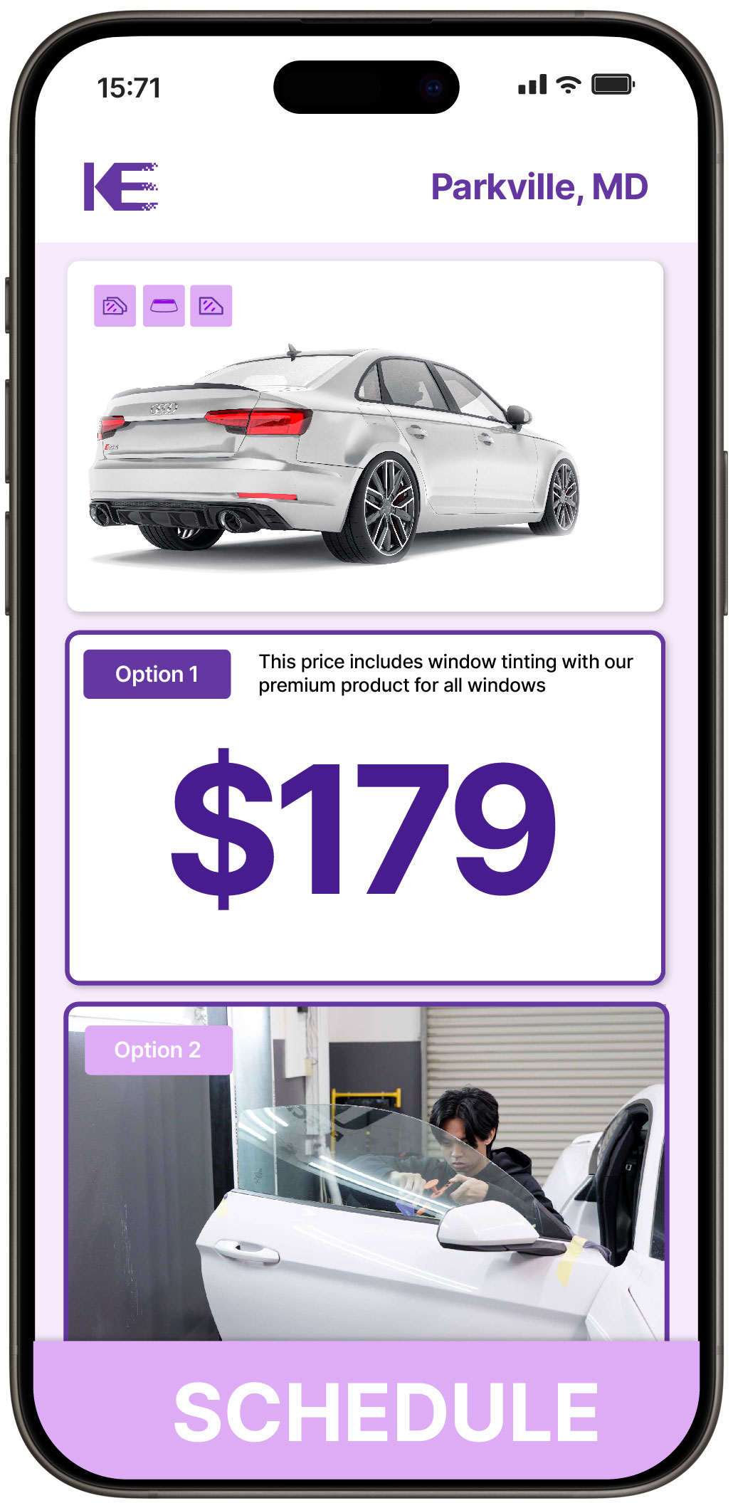 View Competitive Car Window Tinting Costs in Parkville, Maryland