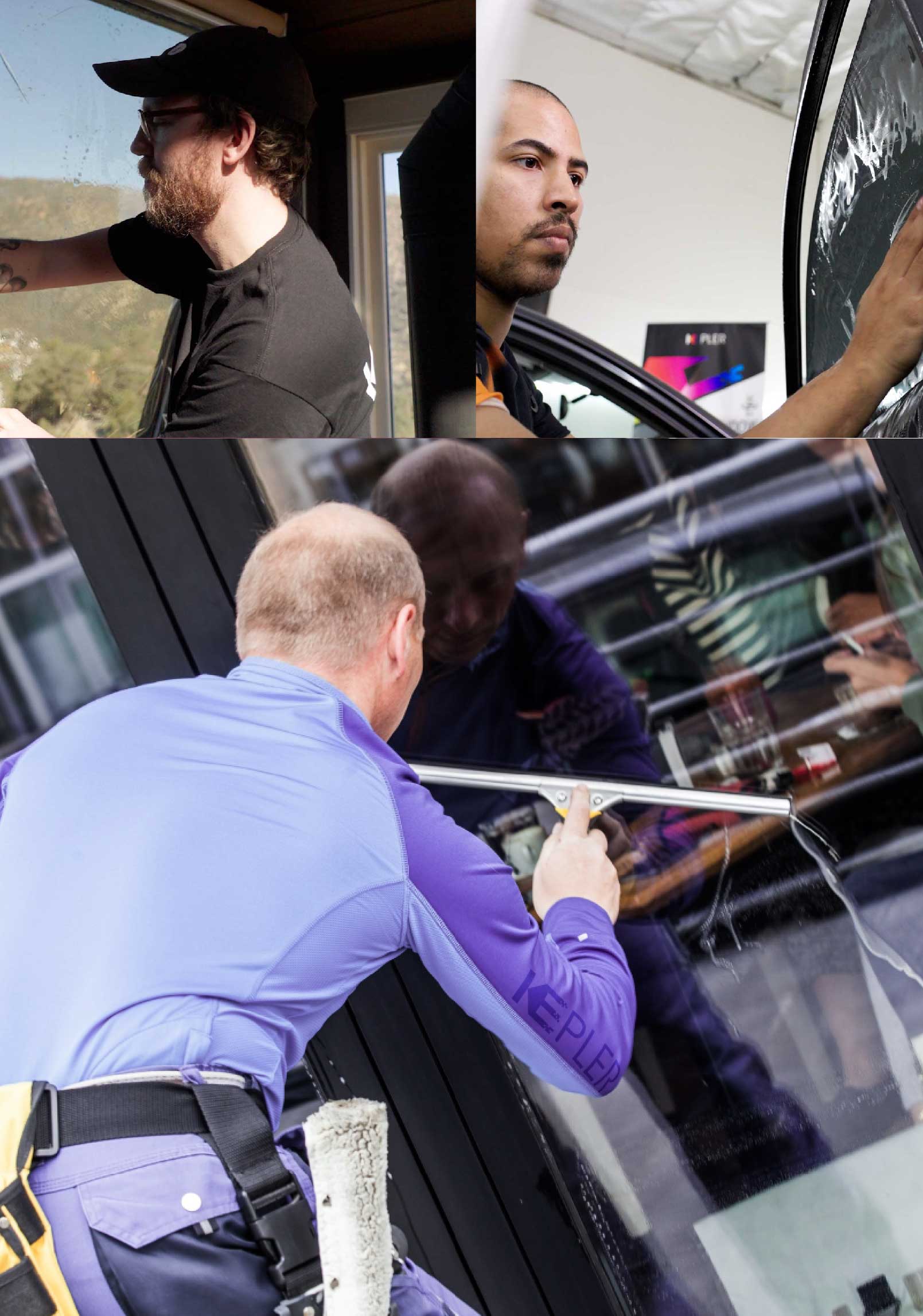 Kepler Professional Applying Anti-Graffiti Window Film to a Moorestown Shop Front