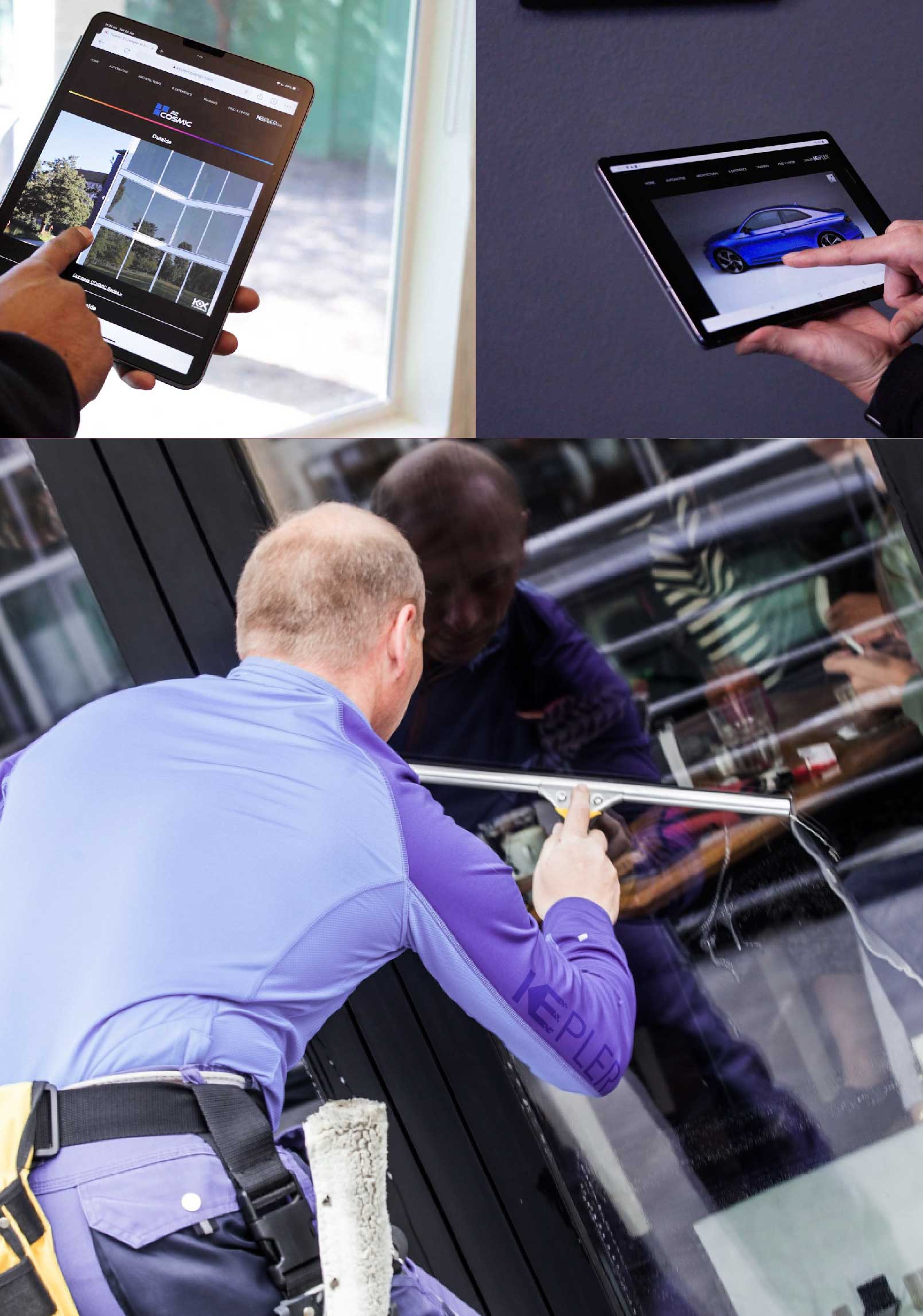 Kepler Expert Applying Anti-Graffiti Window Film to a New Berlin Shop Front