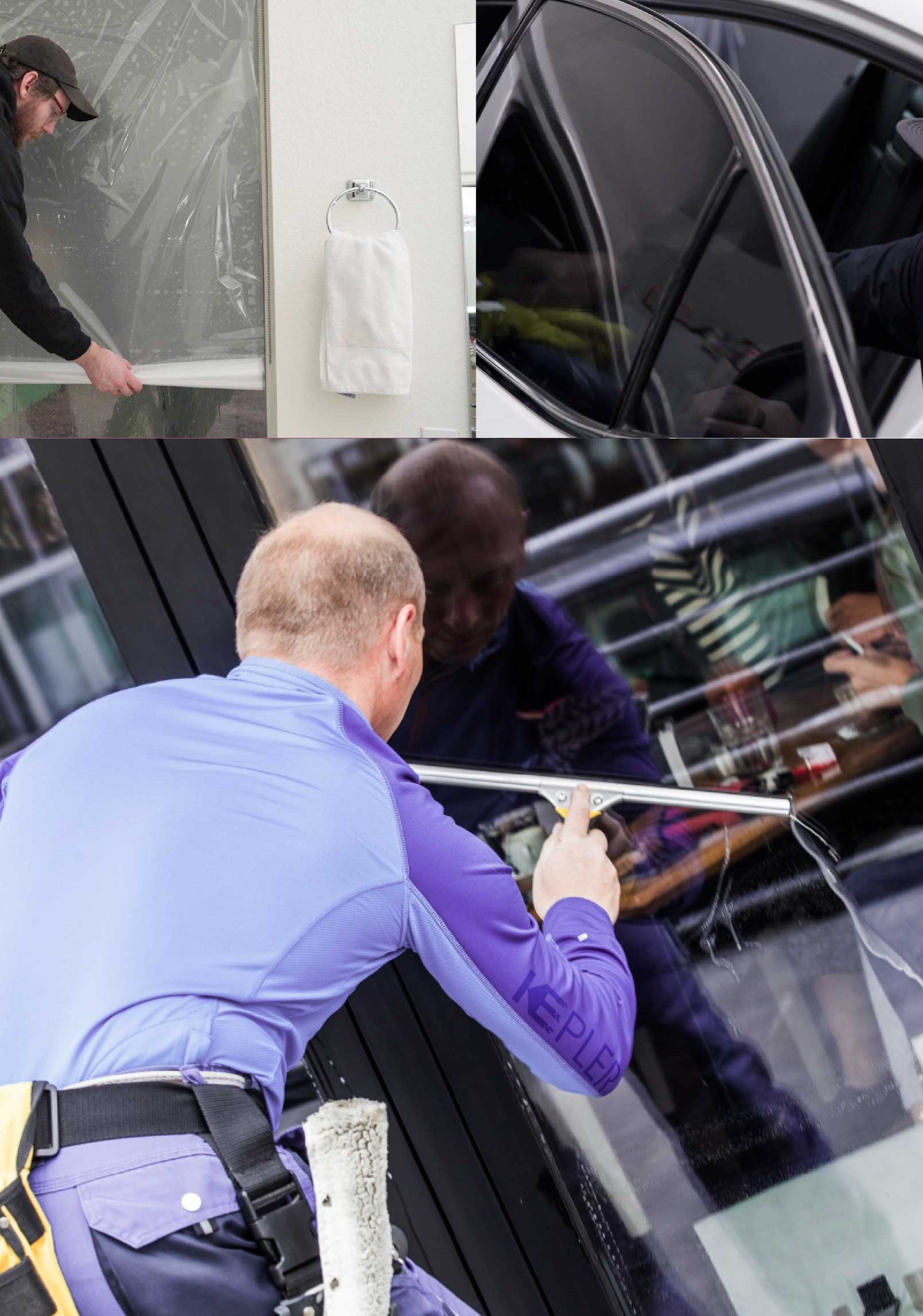 Kepler Skilled Applying Anti-Graffiti Window Film to a Riverton Shop Front