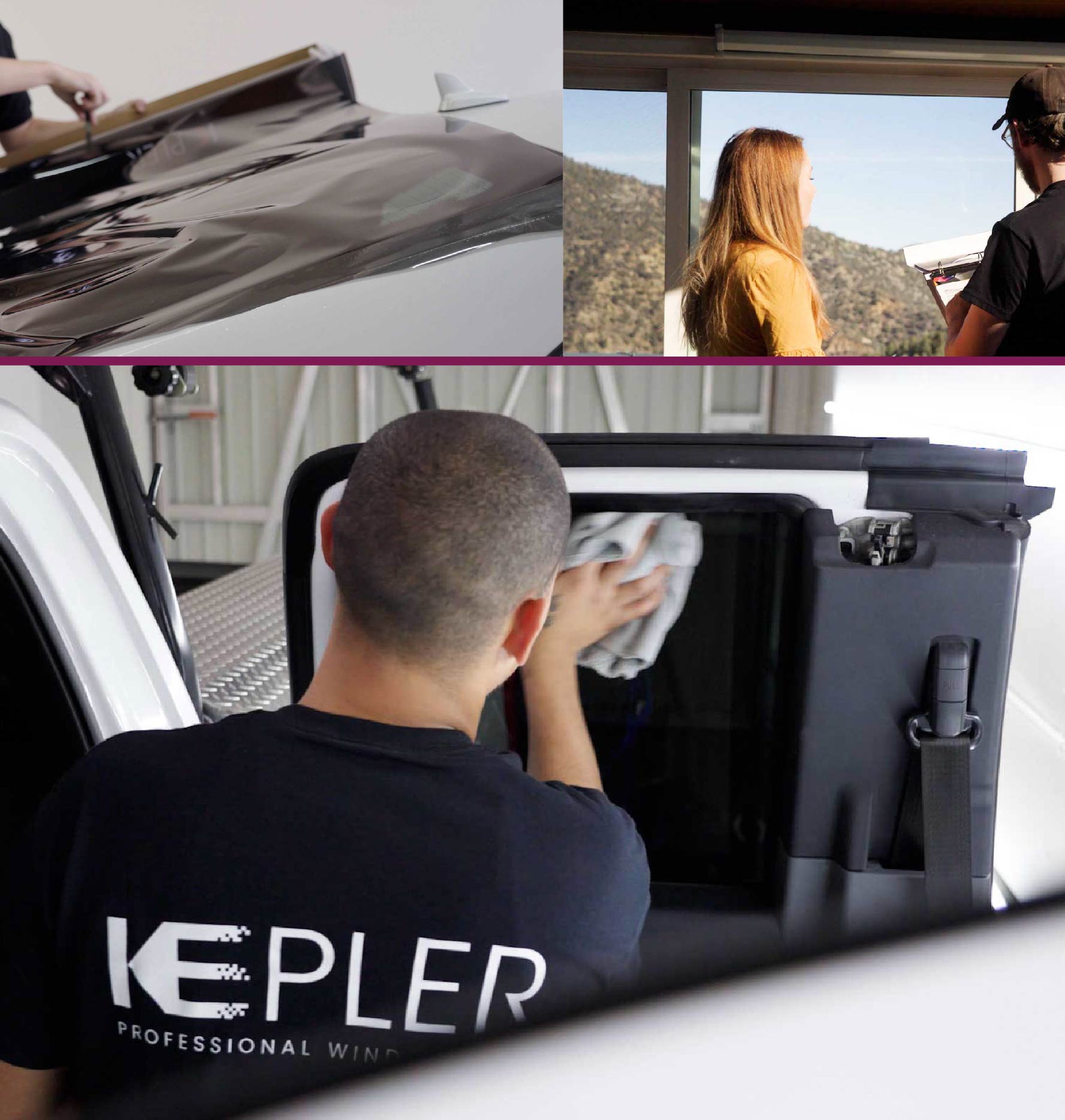 Kepler Dealer Installing Automotive Window Tint in Maine