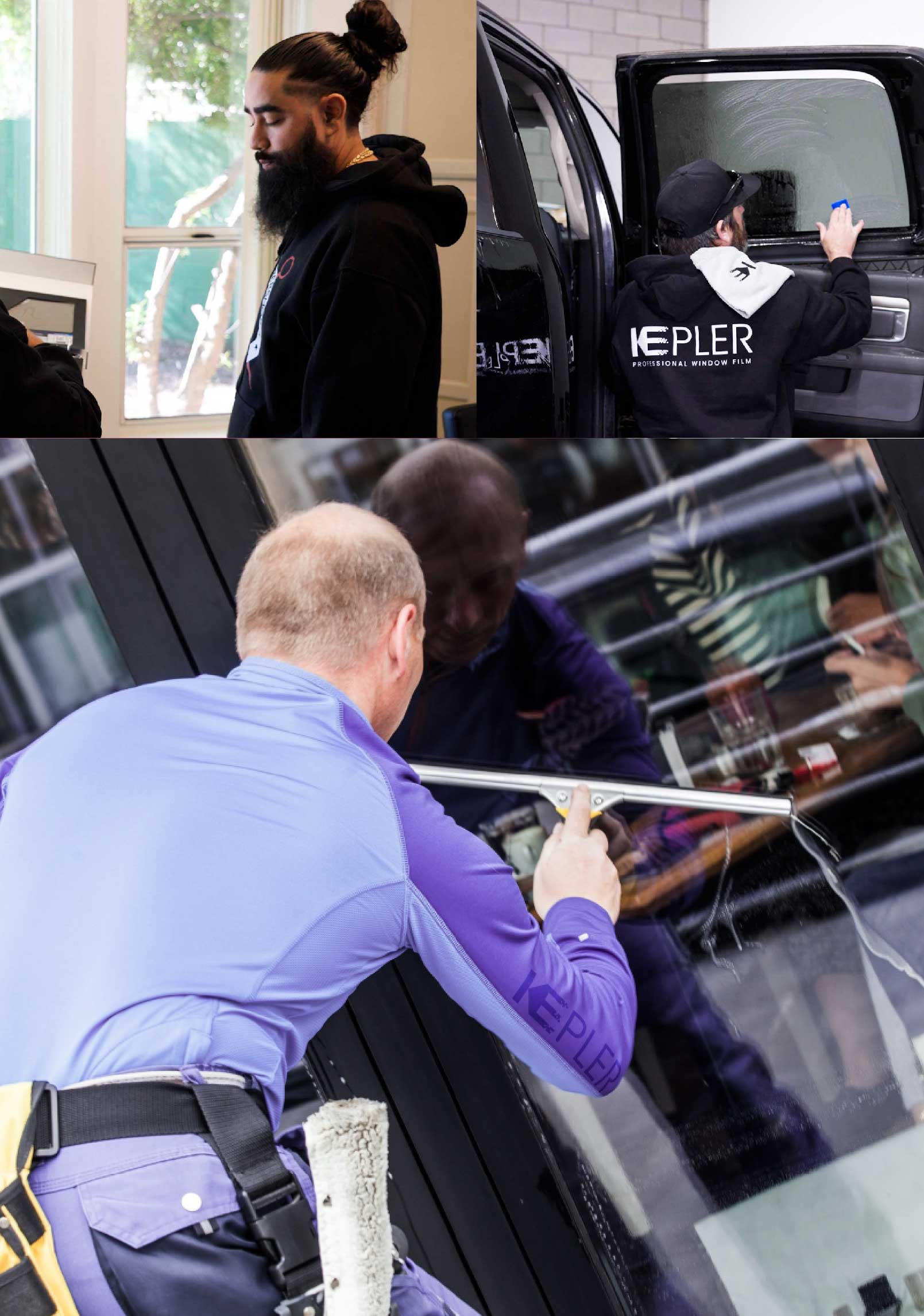 Kepler Professional Applying Anti-Graffiti Window Film to a Iselin Shop Front