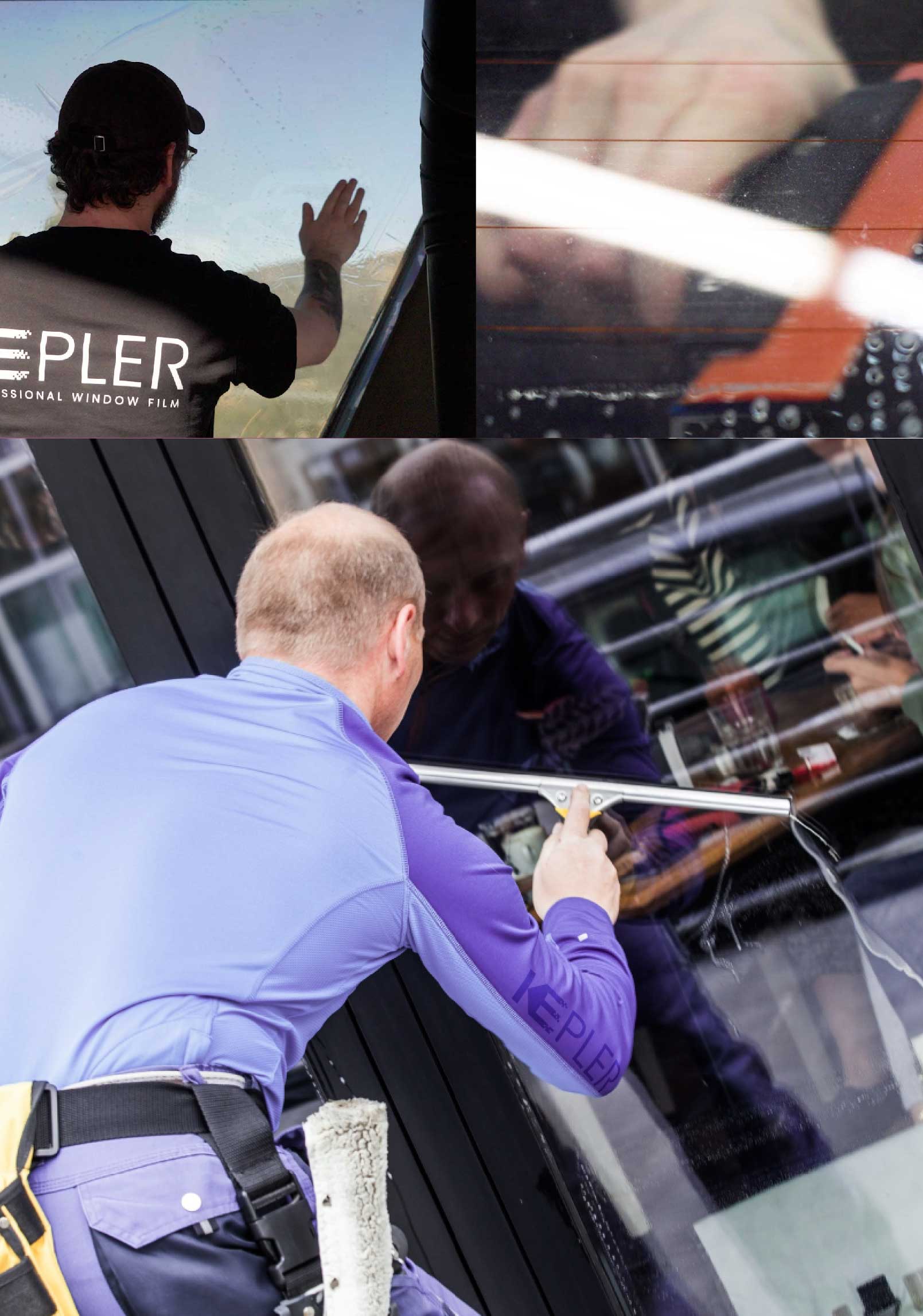 Kepler Skilled Applying Anti-Graffiti Window Film to a Elkton Shop Front