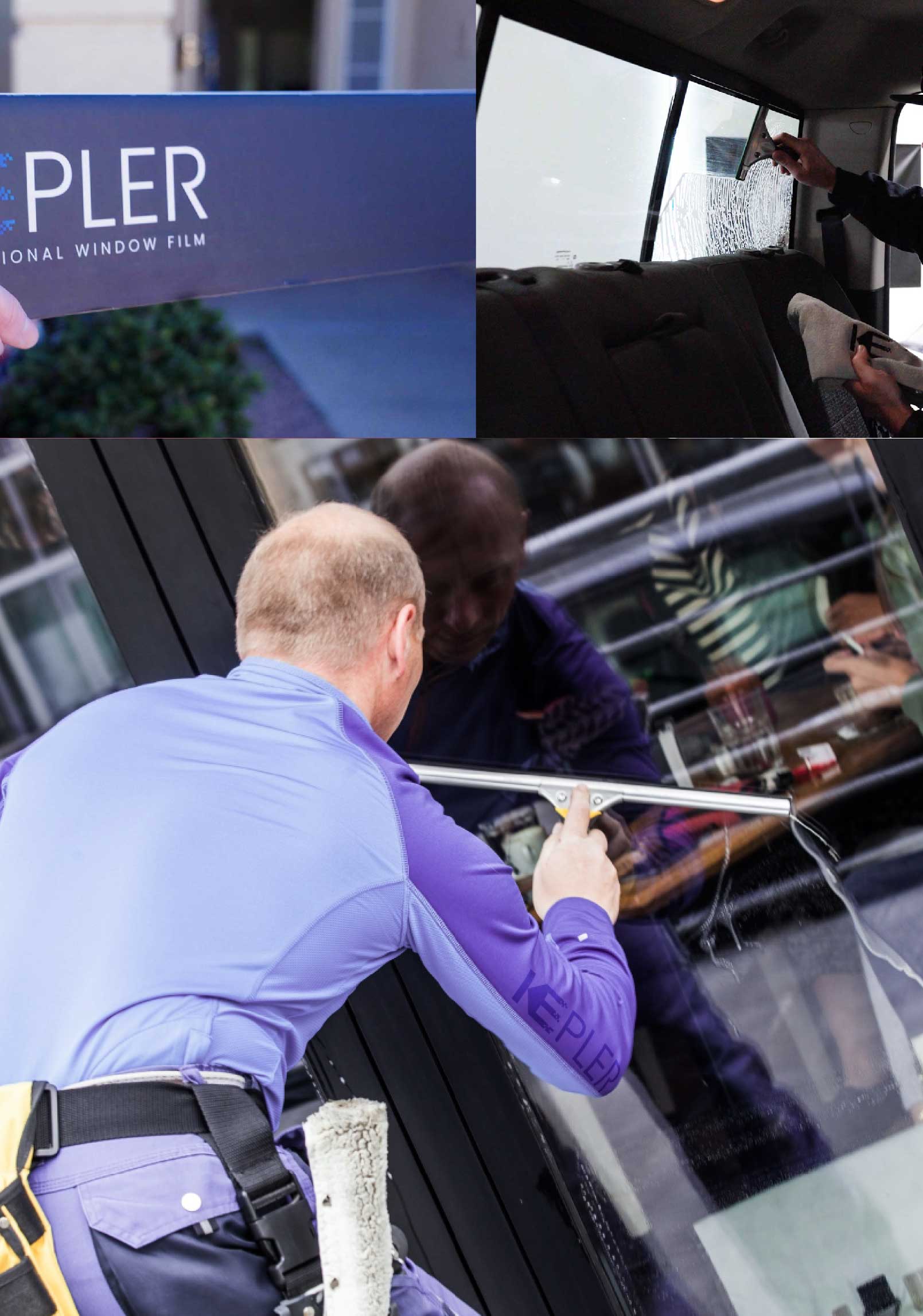 Kepler Professional Applying Anti-Graffiti Window Film to a West Chester Shop Front