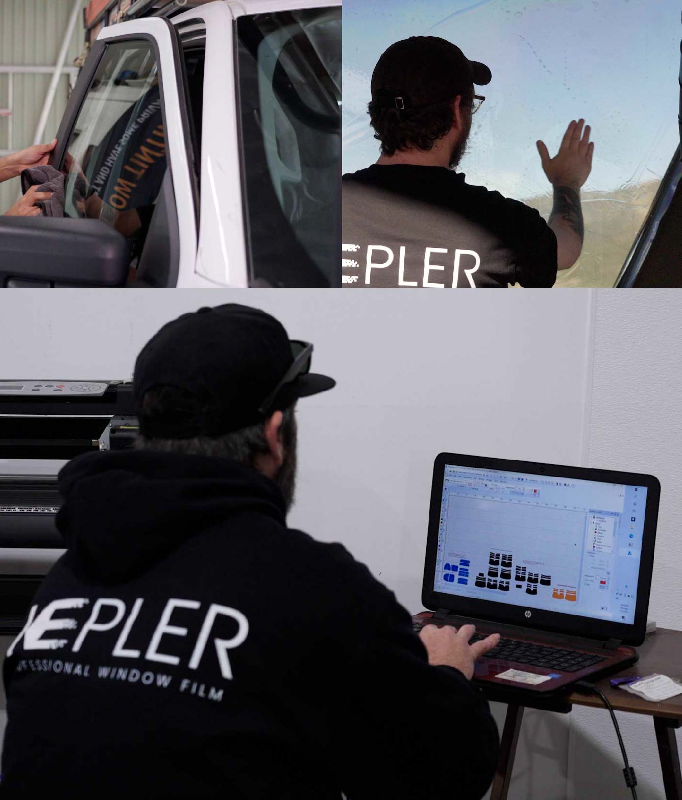 Ceramic Window Tinting Expert Cutting Film in Waco, Texas