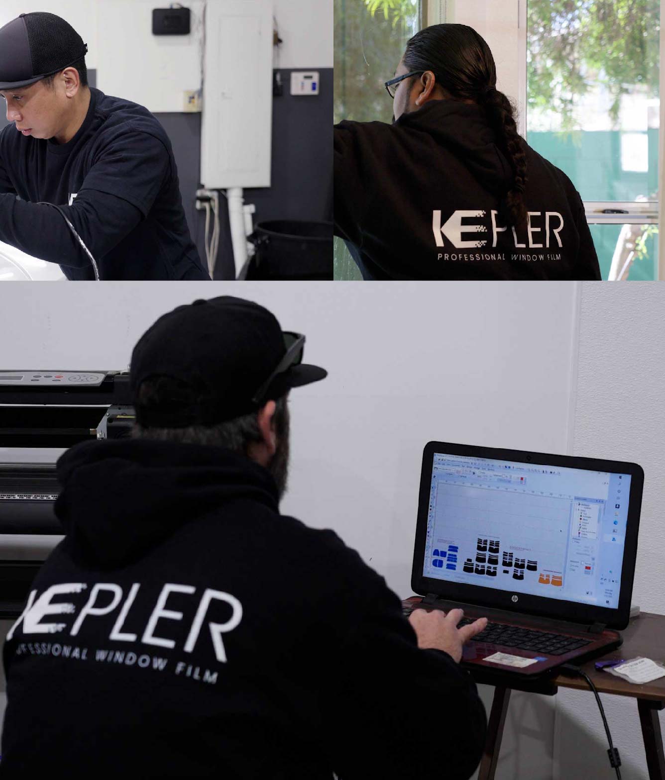Ceramic Window Tinting Expert Cutting Film in Fillmore, California