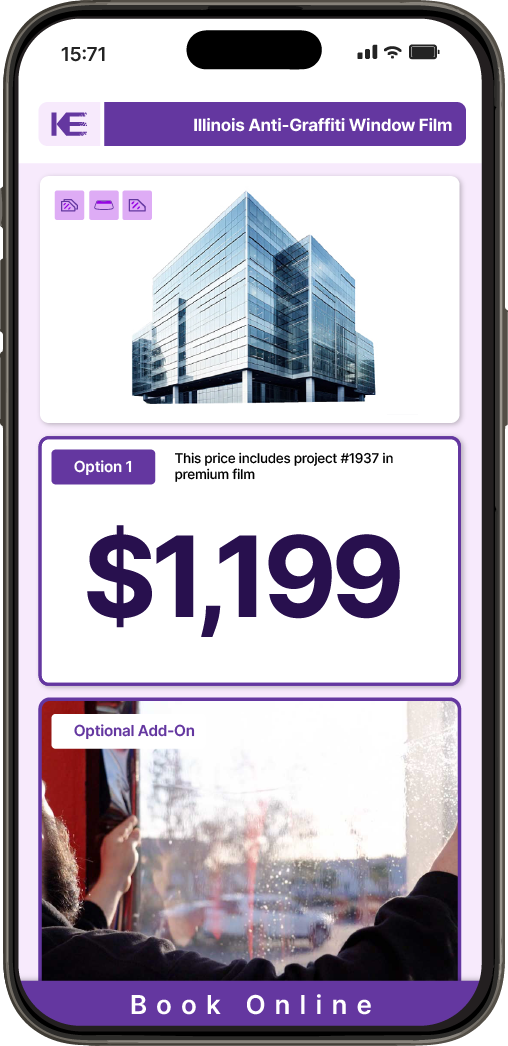 Get Anti-Graffiti Window Film Pricing on Your Phone in Illinois