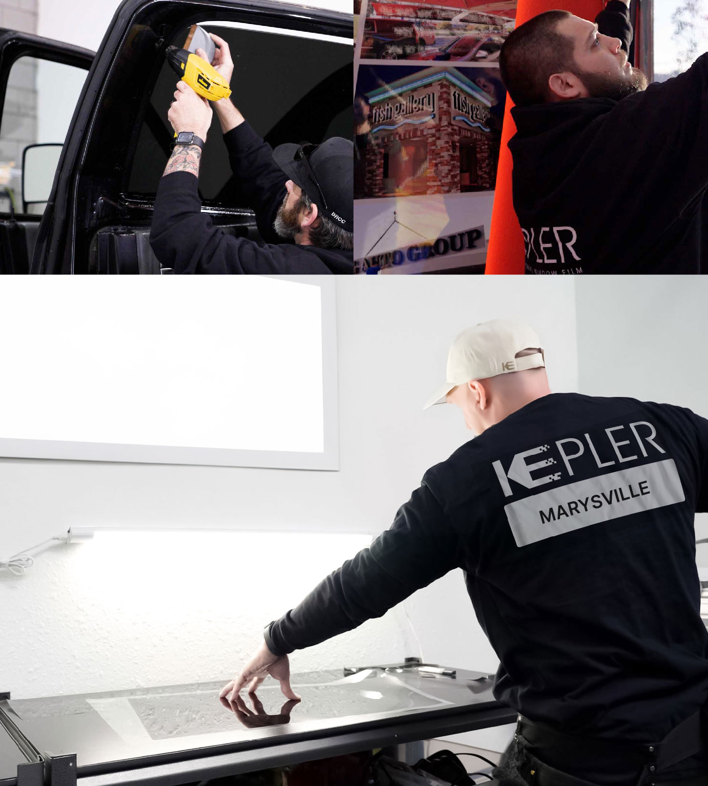 Window Tinting Specialist Cutting Film in Marysville, Washington