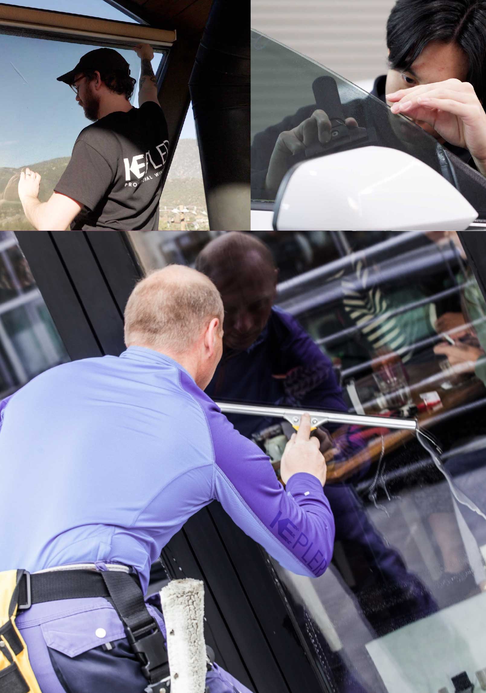 Kepler Professional Applying Anti-Graffiti Window Film to a Hillsboro Shop Front