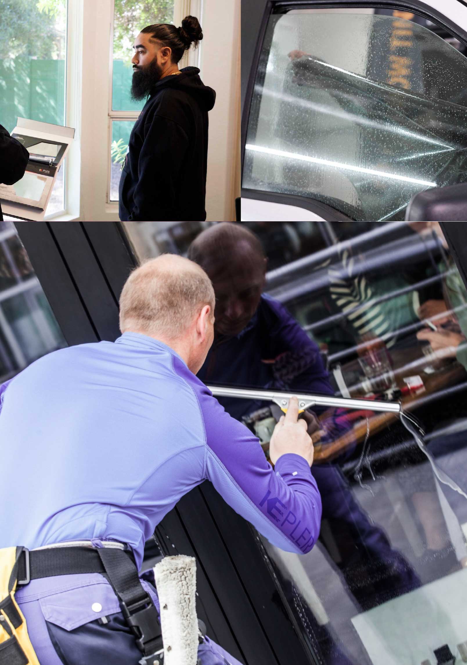 Kepler Expert Applying Anti-Graffiti Window Film to a Madison Shop Front