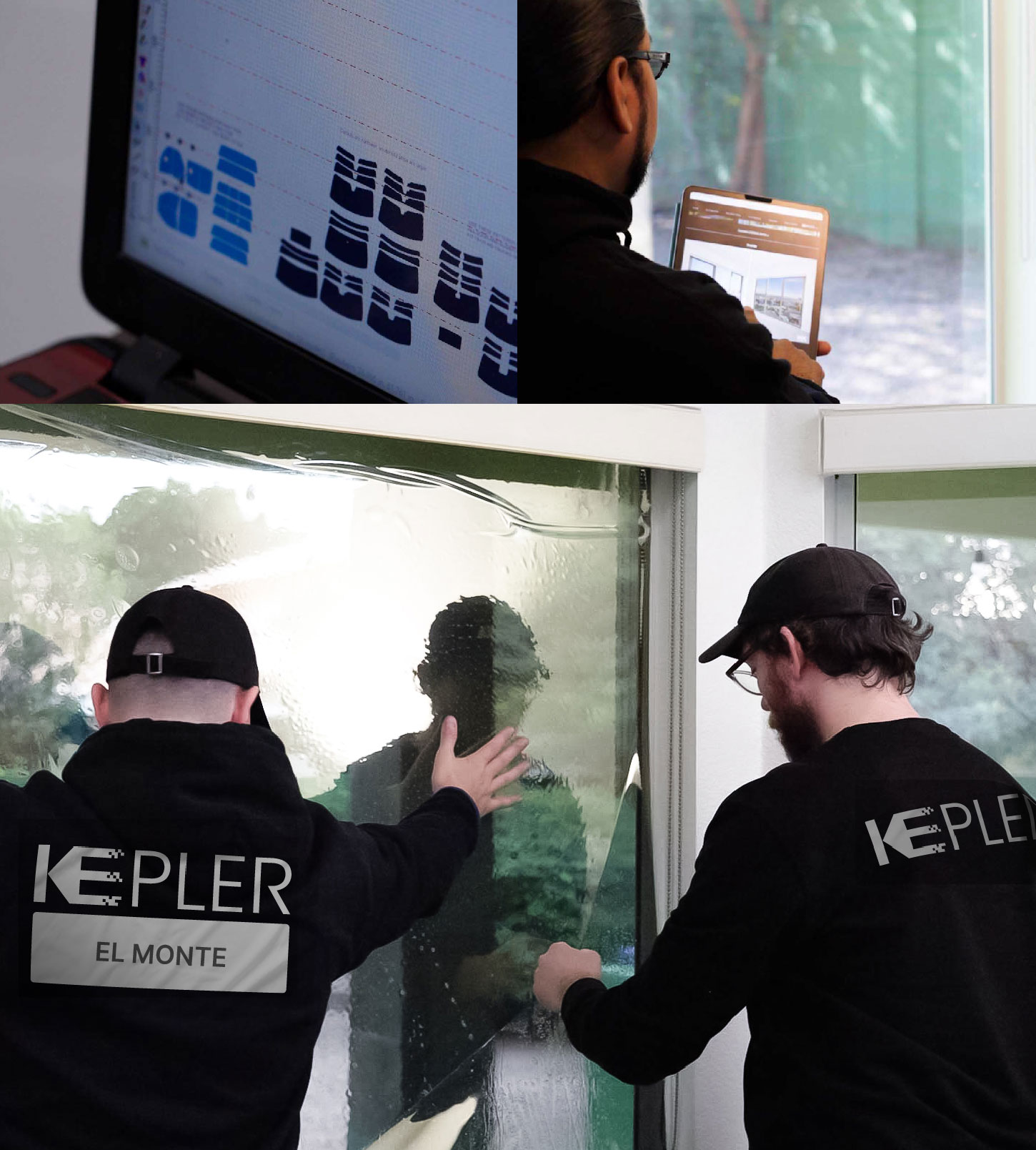 Kepler Technician Installing High-tech Window Tint to Home in El Monte