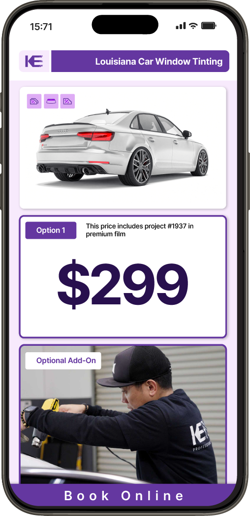 View Competitive Car Window Tinting Prices in Louisiana