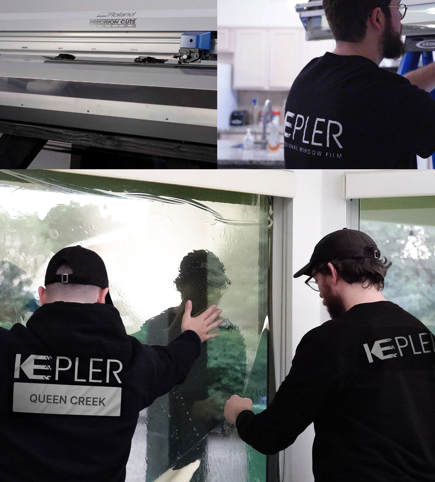 Kepler Technician Fitting Advanced Window Tint to Home in Queen Creek