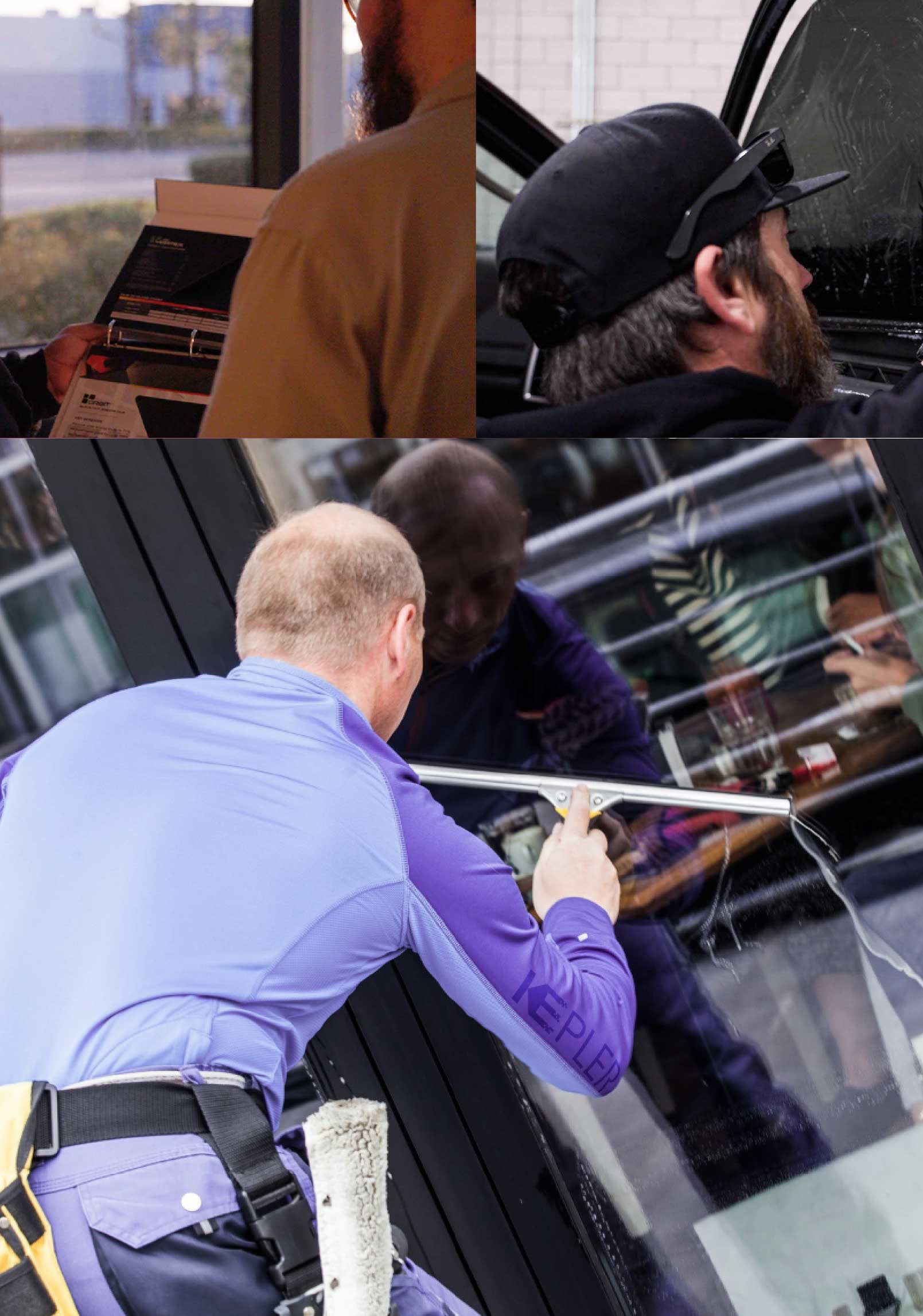 Kepler Expert Applying Anti-Graffiti Window Film to a Douglasville Shop Front