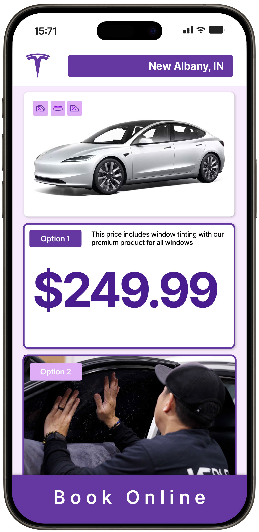 View Reasonable Tesla Window Tinting Costs in New Albany, Indiana