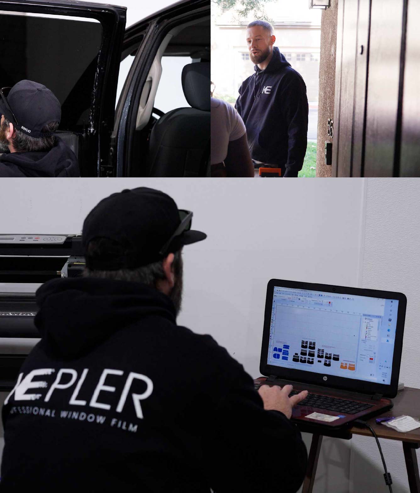 Ceramic Window Tinting Expert Cutting Film in Fremont, Nebraska